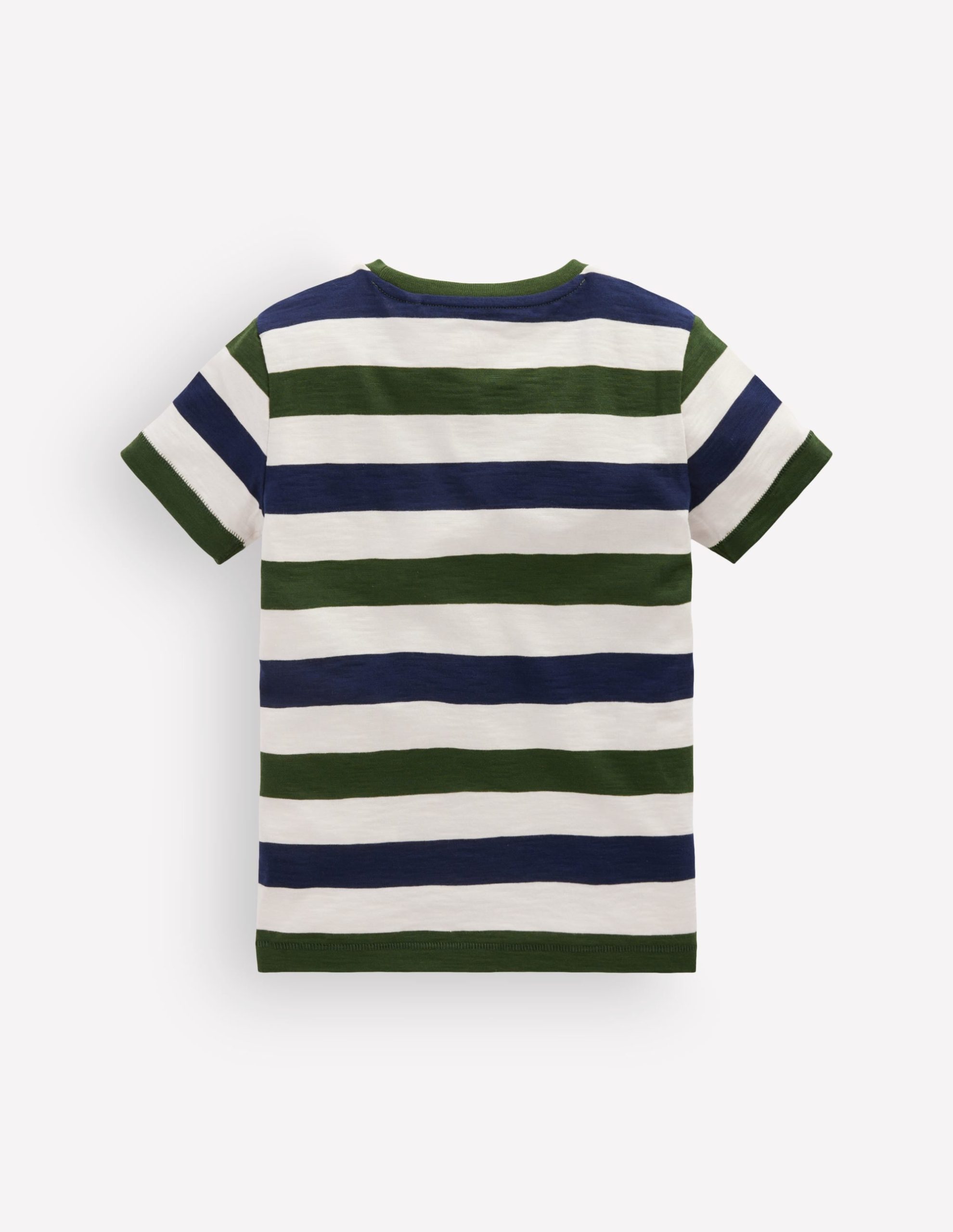 Everyday Short Sleeve T-Shirt-Green and Blue Stripe - Image 2