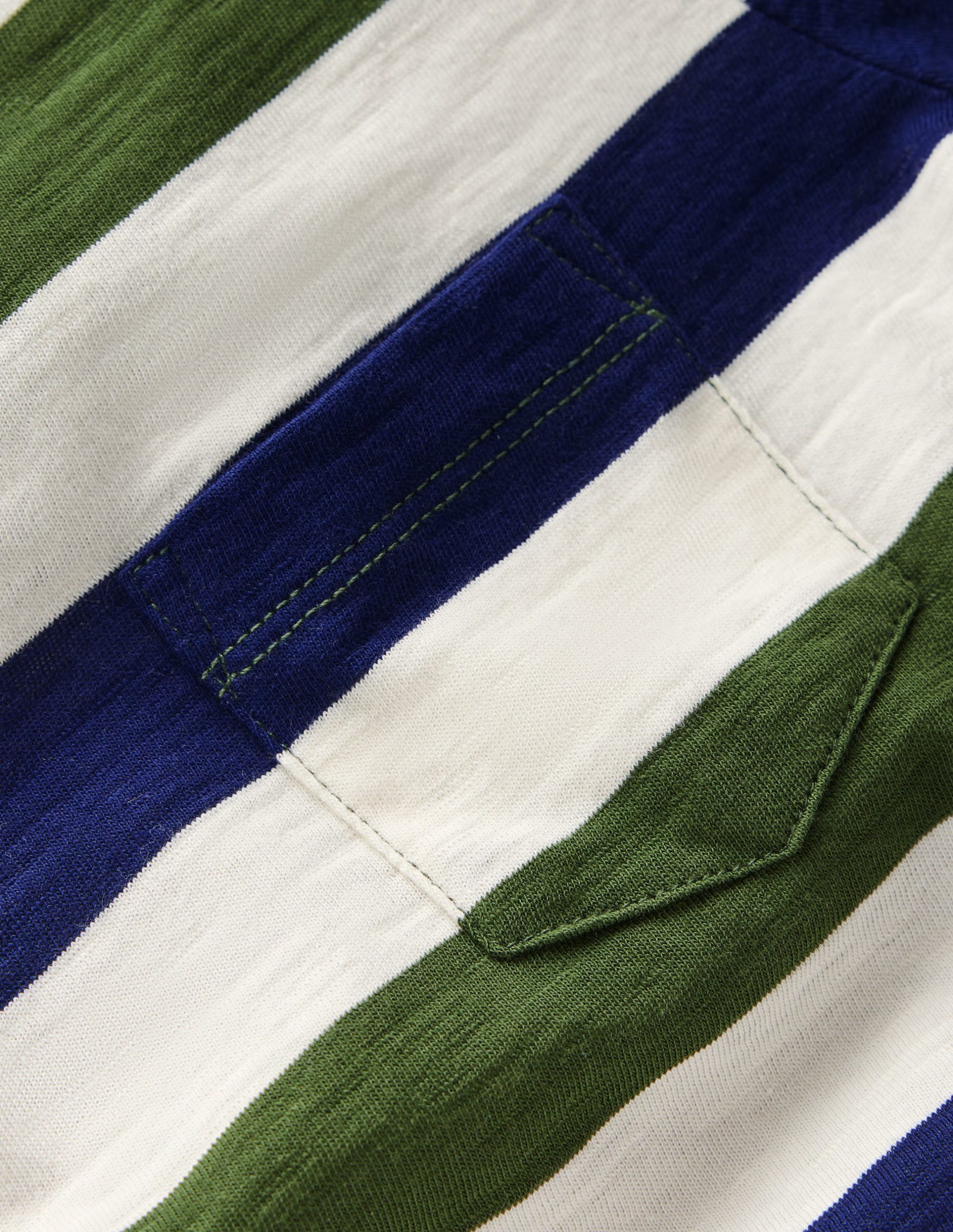 Everyday Short Sleeve T-Shirt-Green and Blue Stripe - Image 3