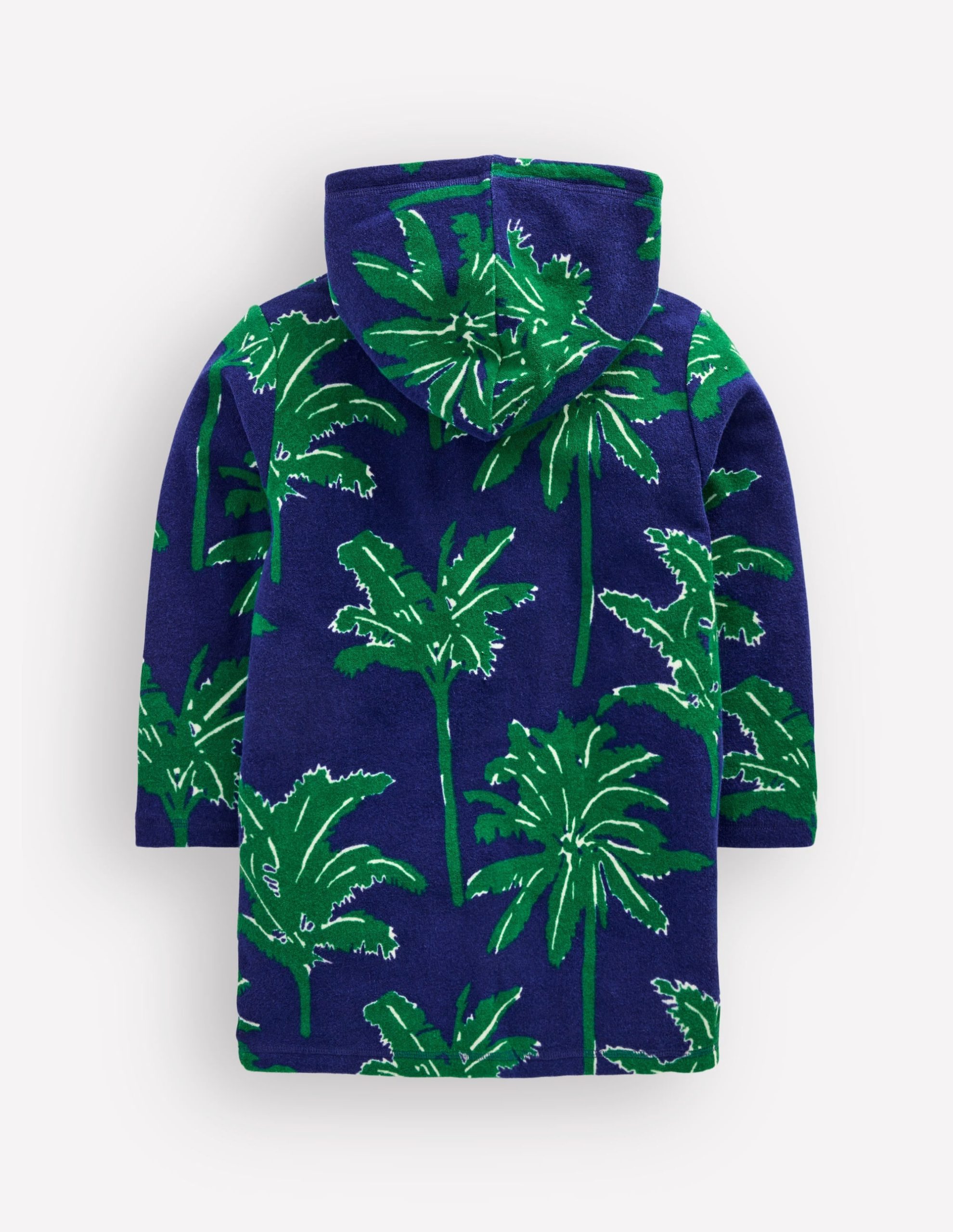 Towelling Zip-Up Throw-On-Starboard Blue Palm Trees - Image 4