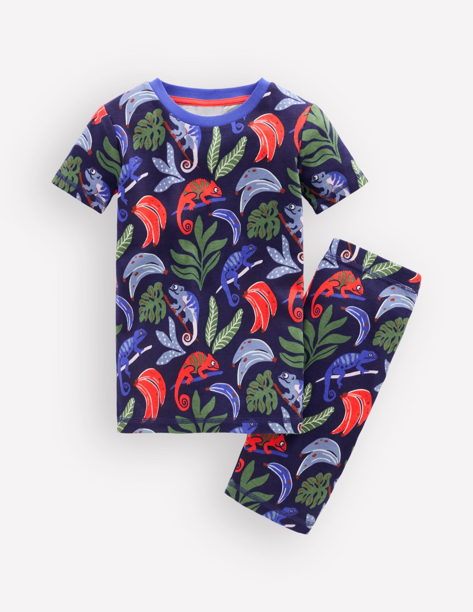 Snug Short John Glow Pyjamas-Chameleon
