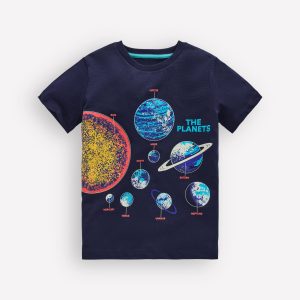 Glow-In-The-Dark T-shirt-Dark Blue Space