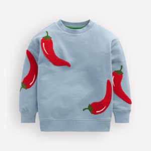 Fun Sweatshirt-Seamist Blue Chillies