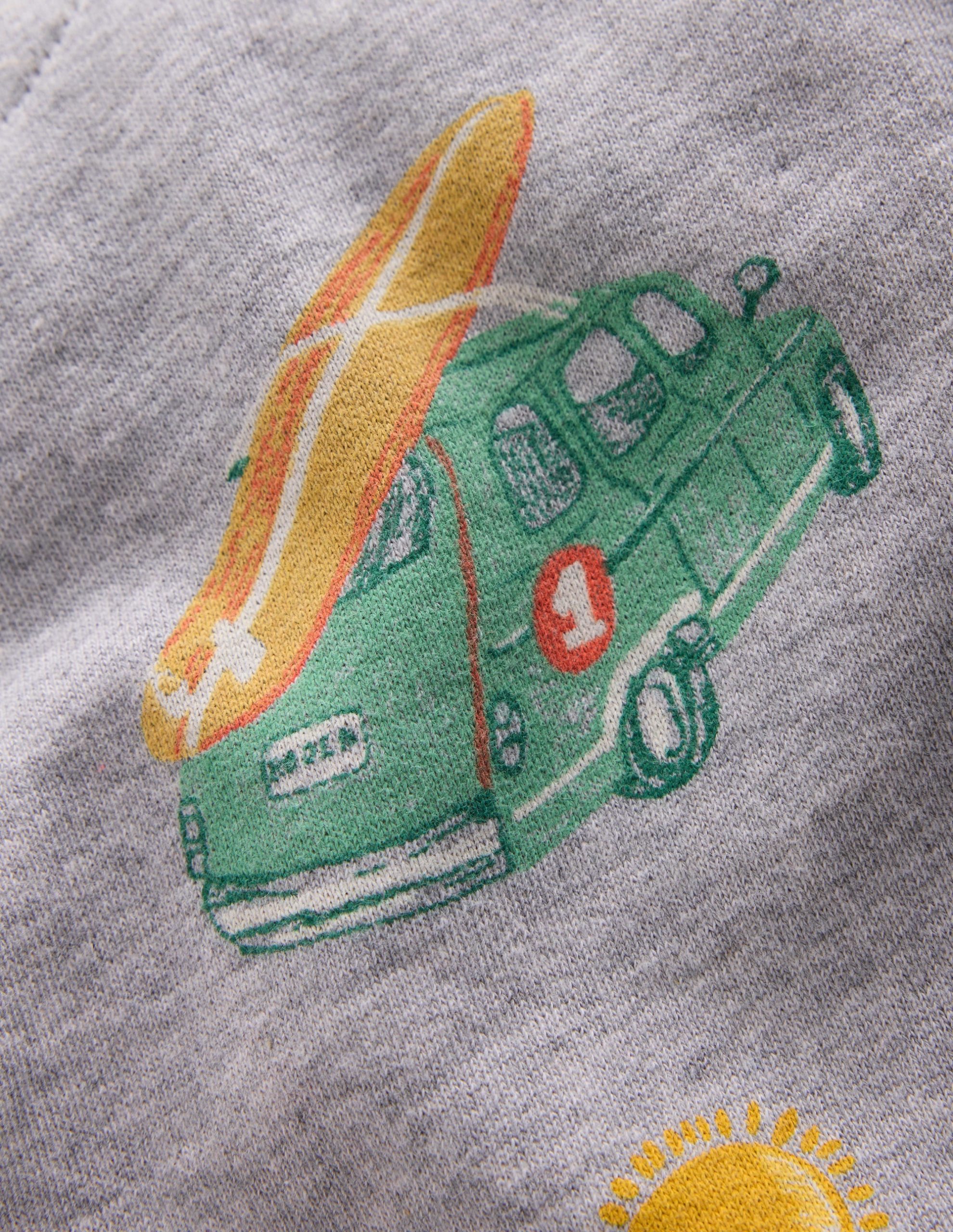Everyday Printed Sweatshirt-Grey Marl Sketchy Holiday - Image 3