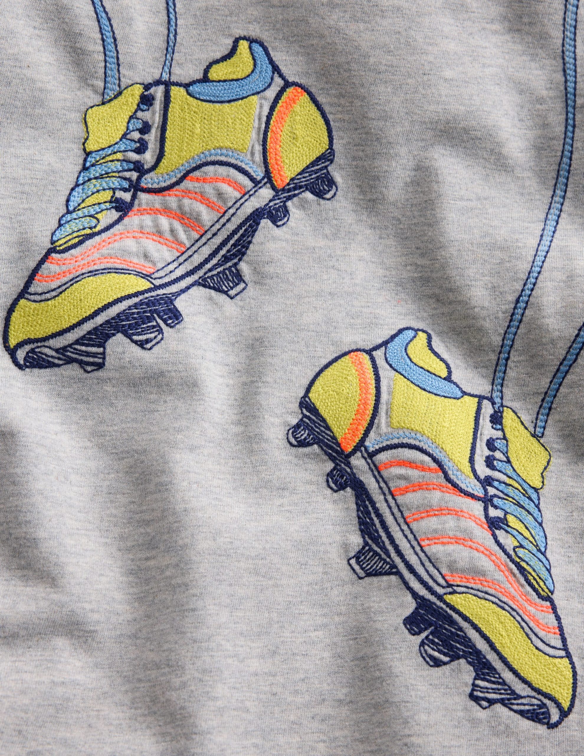 Linear Stitch T-shirt-Grey Marl Football Boots - Image 5