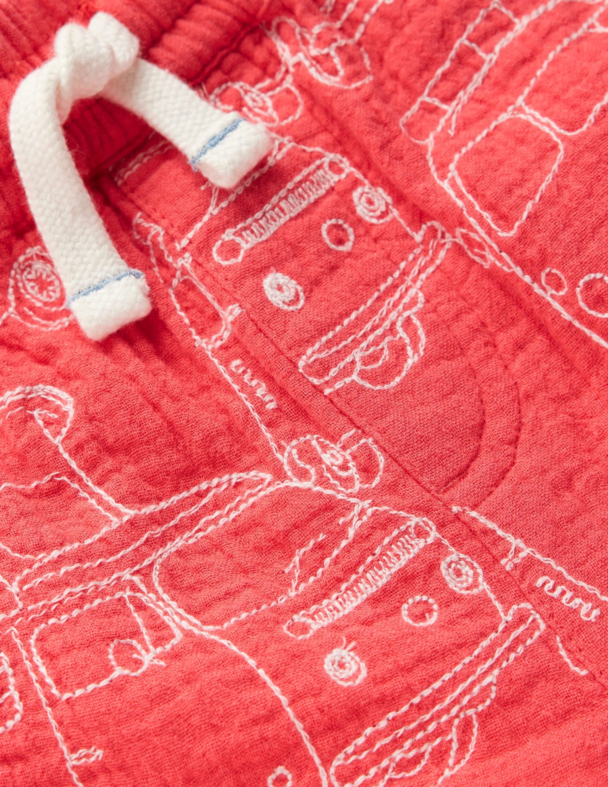 Double Cloth Shorts-Cayenne Embroidery - Image 3