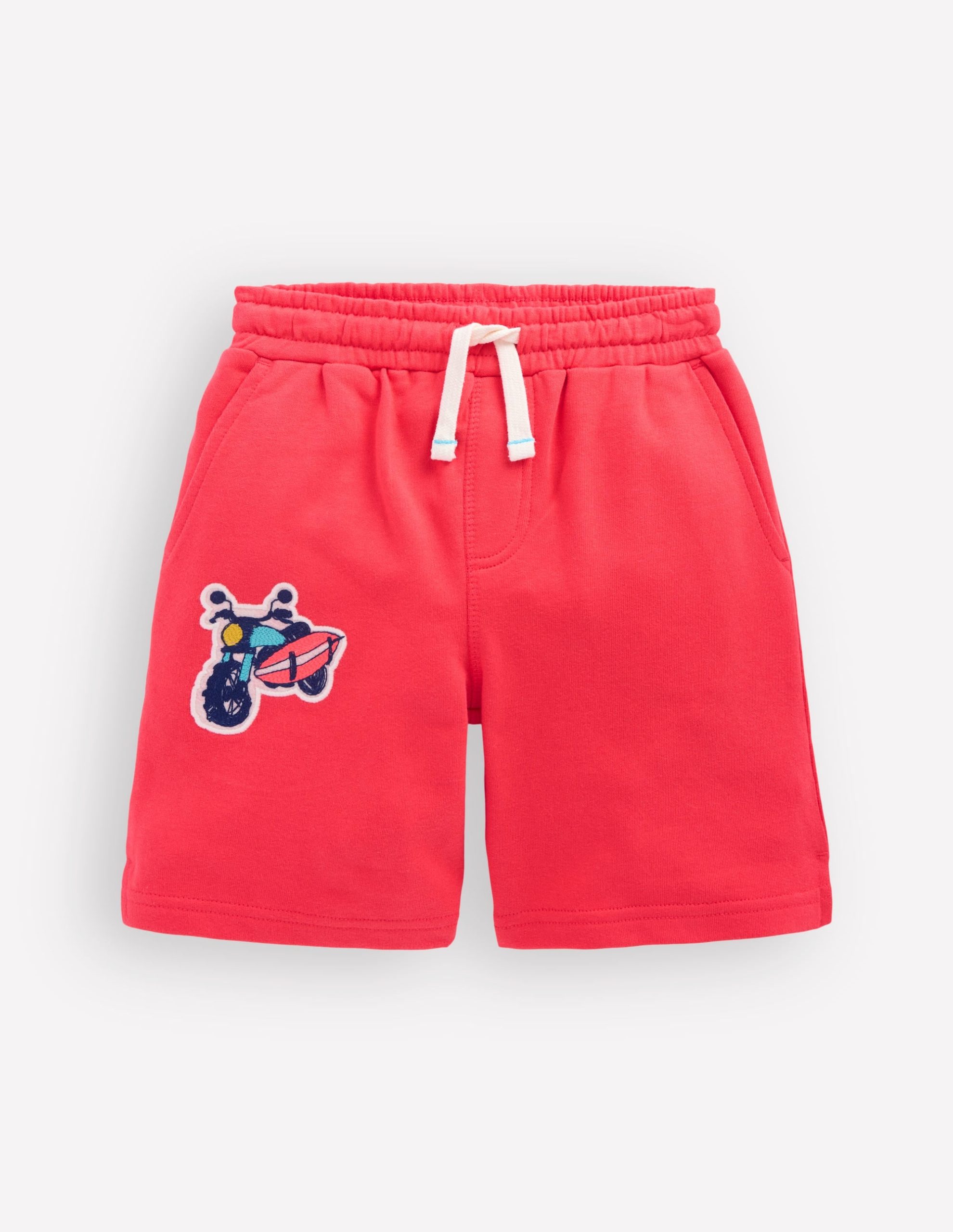 Superstitch Badge Shorts-Jam Red Holiday
