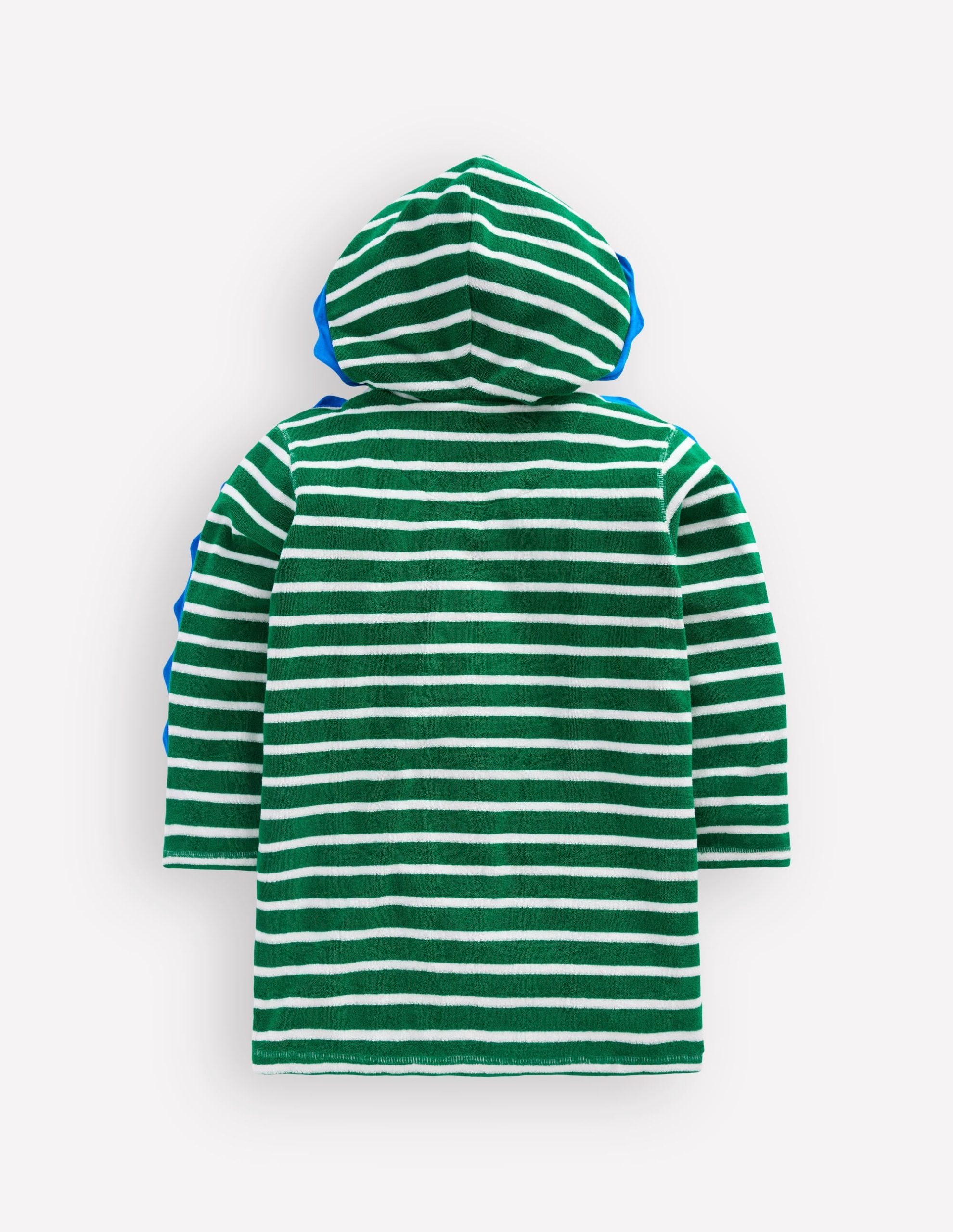 Fun Towelling Zip-up Throw On-Chameleon Green Stripe - Image 5