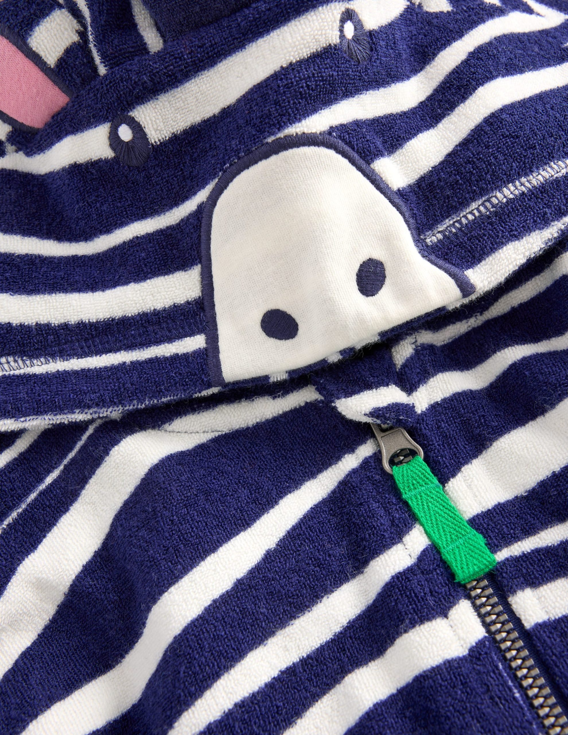 Fun Towelling Zip-up Throw On-Zebra - Image 5