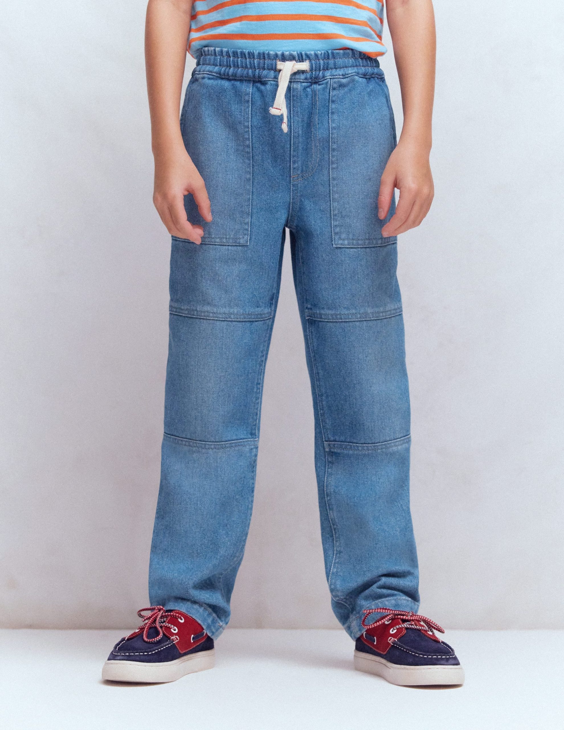 Warrior Knee Jeans-Mid Blue Wash - Image 5