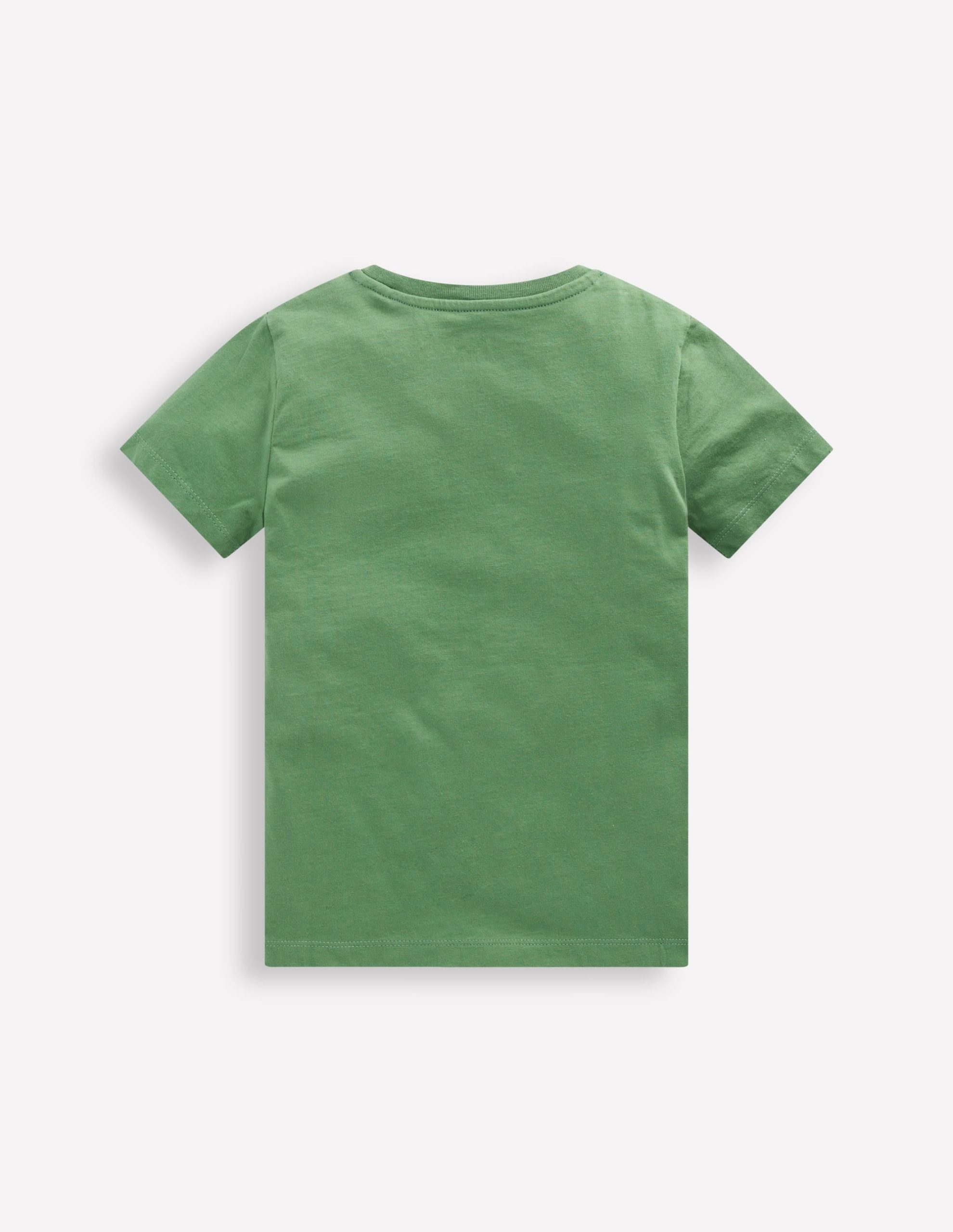 Short Sleeve Appliqué T-shirt-Willow Green Race Car - Image 2