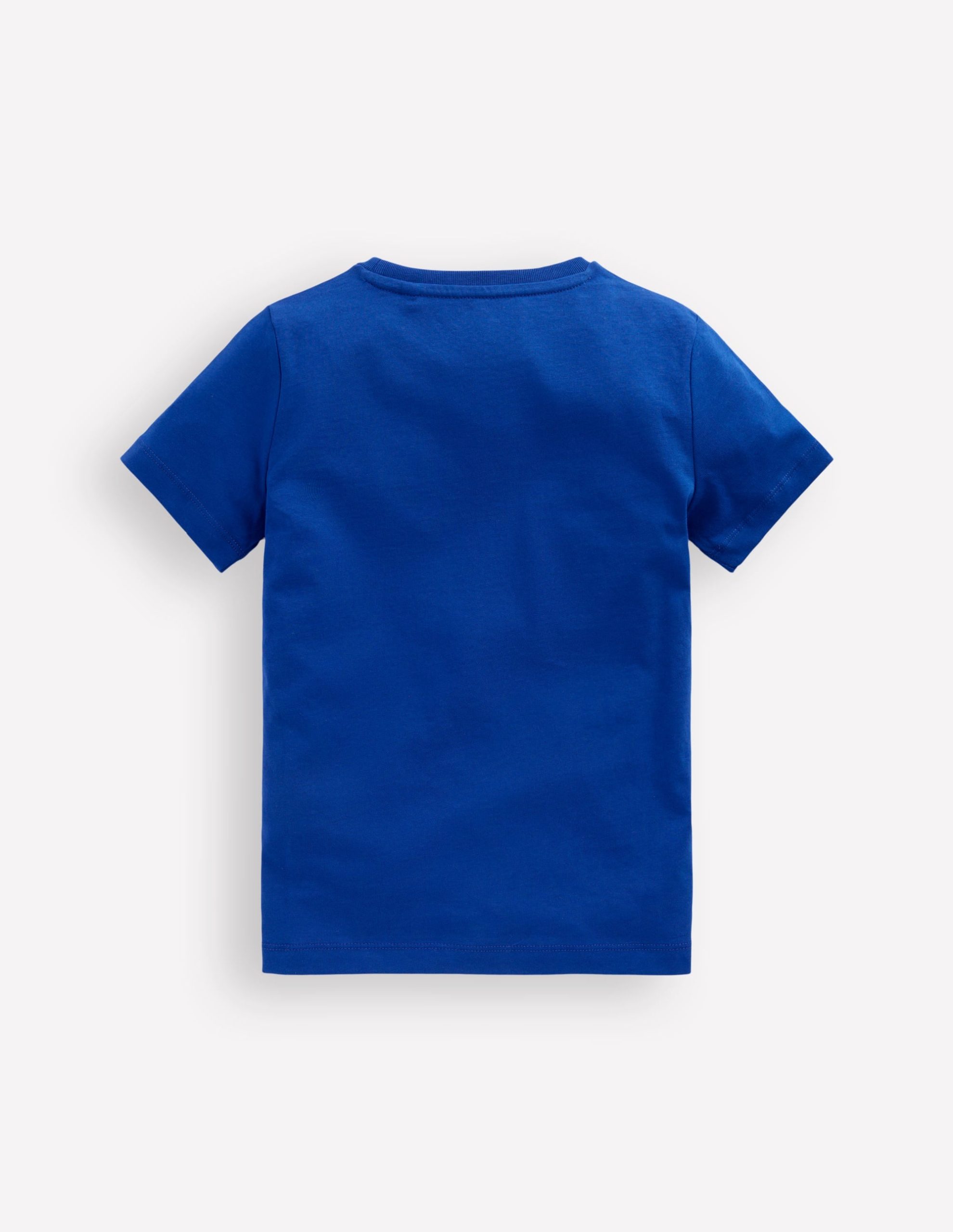 Short Sleeve Graphic T-shirt-Bright Blue Jurasic Era - Image 2