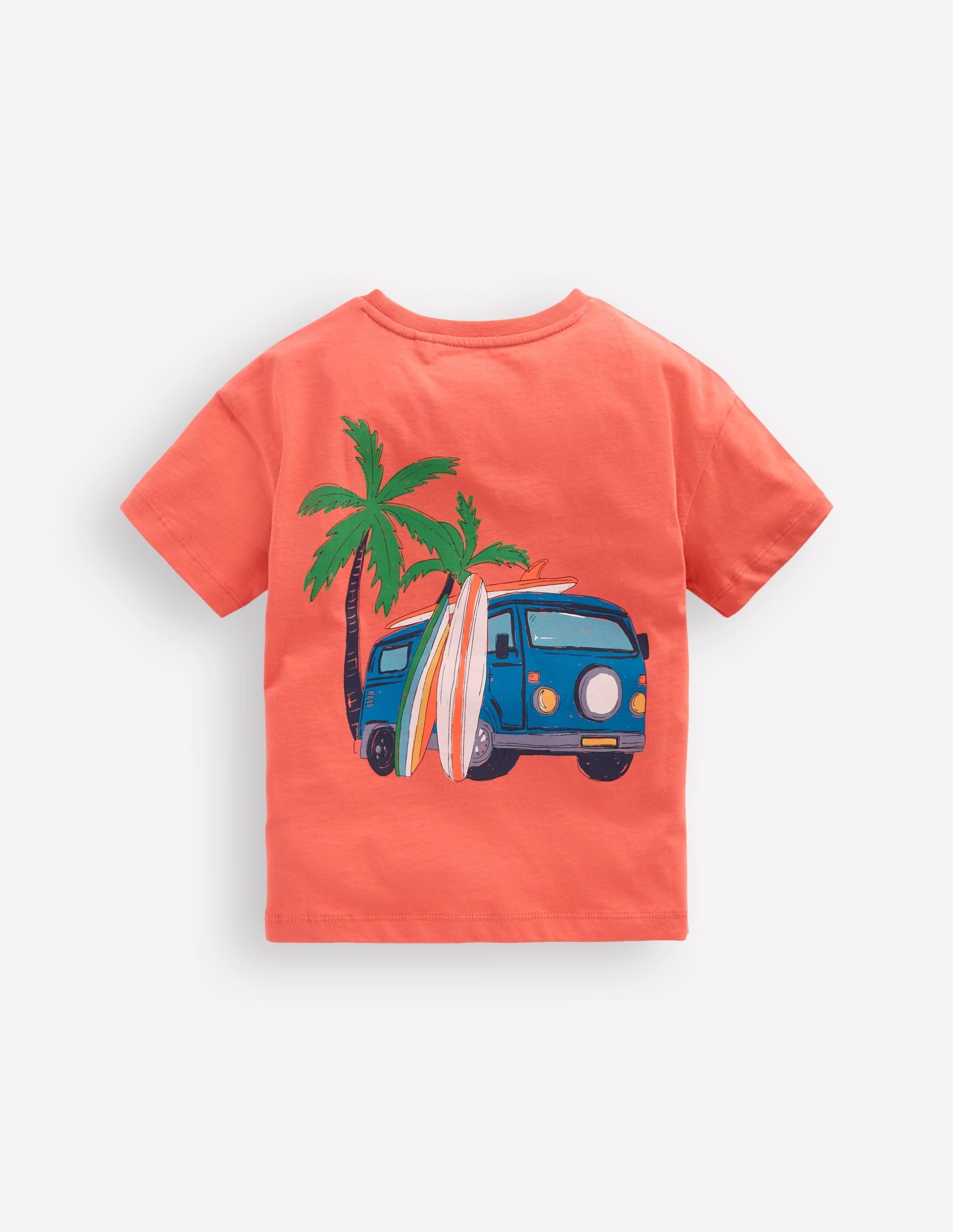 Front & Back Graphic T-shirt-Burnt Sienna Camper Van - Image 6