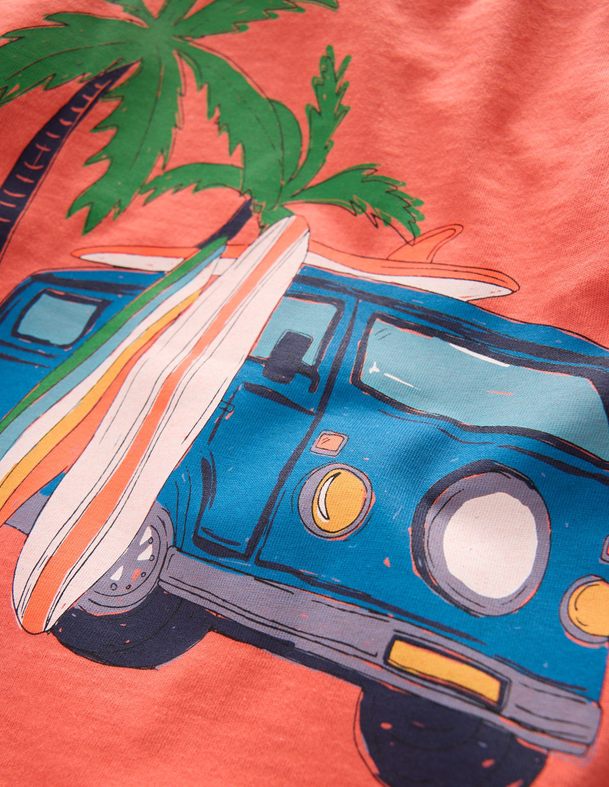 Front & Back Graphic T-shirt-Burnt Sienna Camper Van - Image 7