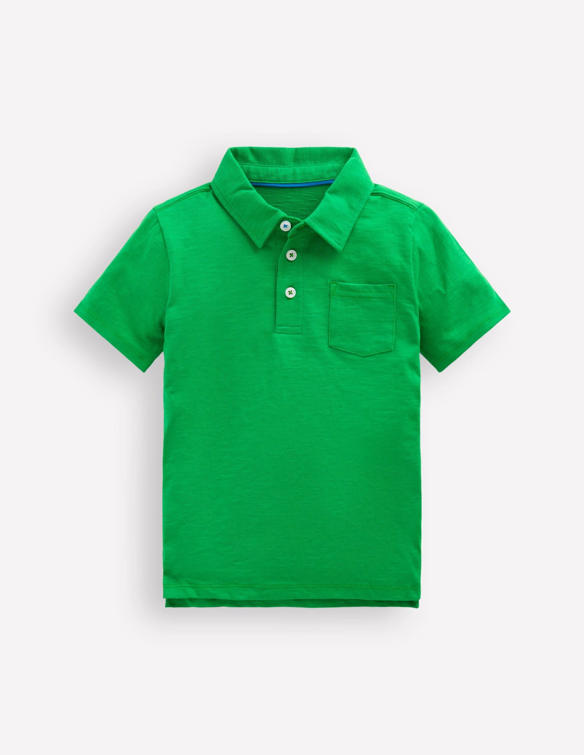 Slub Polo Shirt-Highland Green