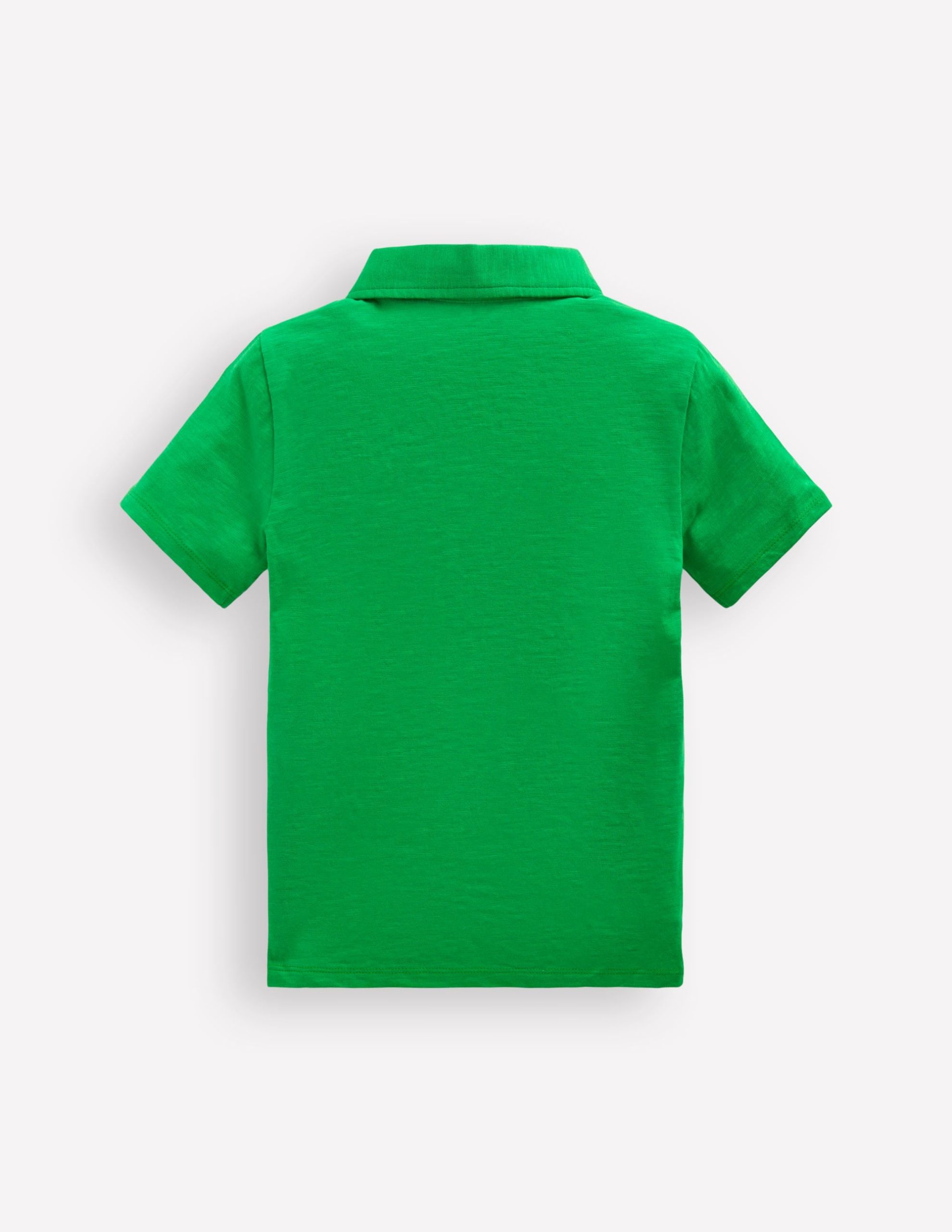 Slub Polo Shirt-Highland Green - Image 2