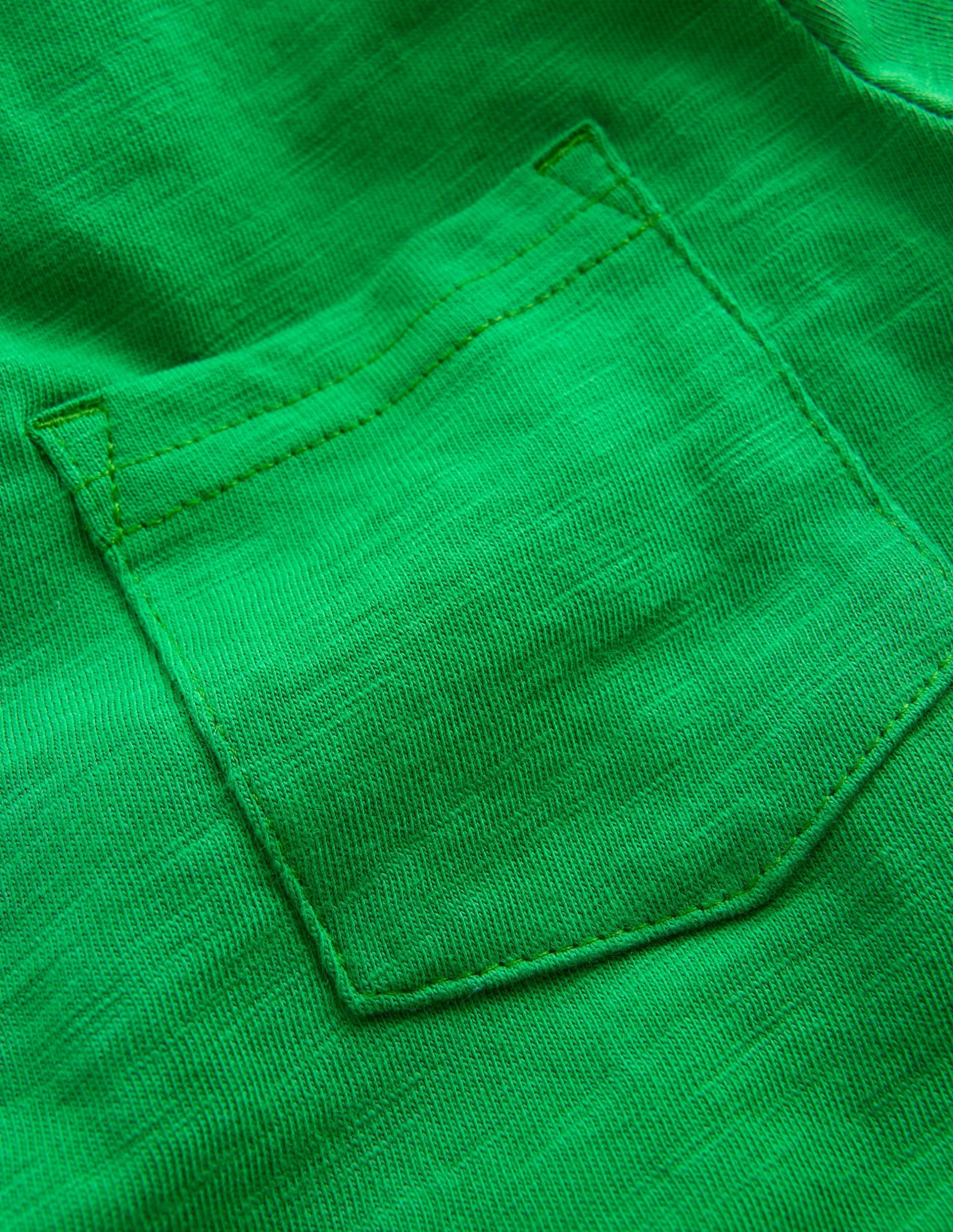 Slub Polo Shirt-Highland Green - Image 3