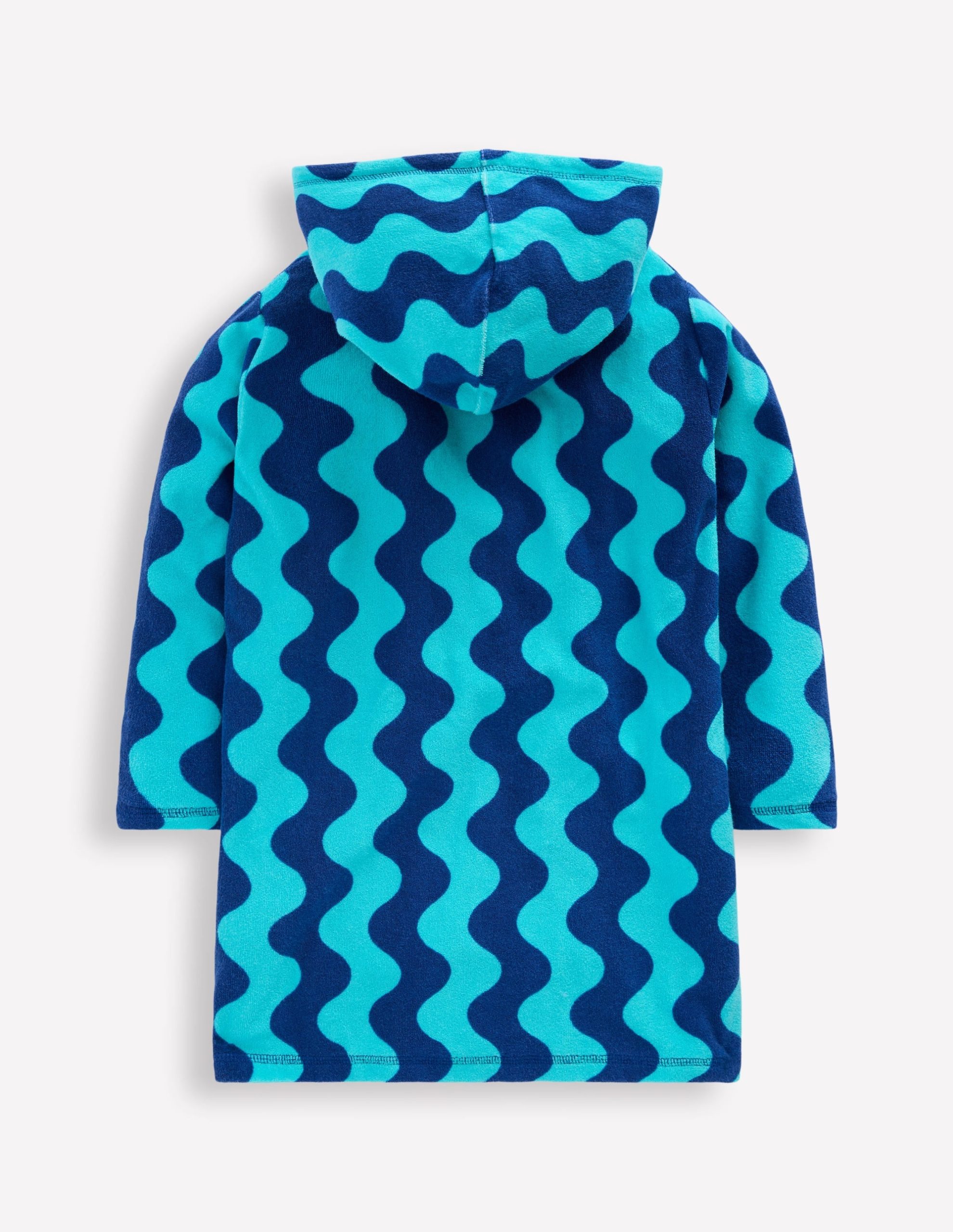 Towelling Zip-Up Throw-On-Blue Waves - Image 2