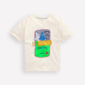 Relaxed Graphic T-shirt-Parchament Sardine Can