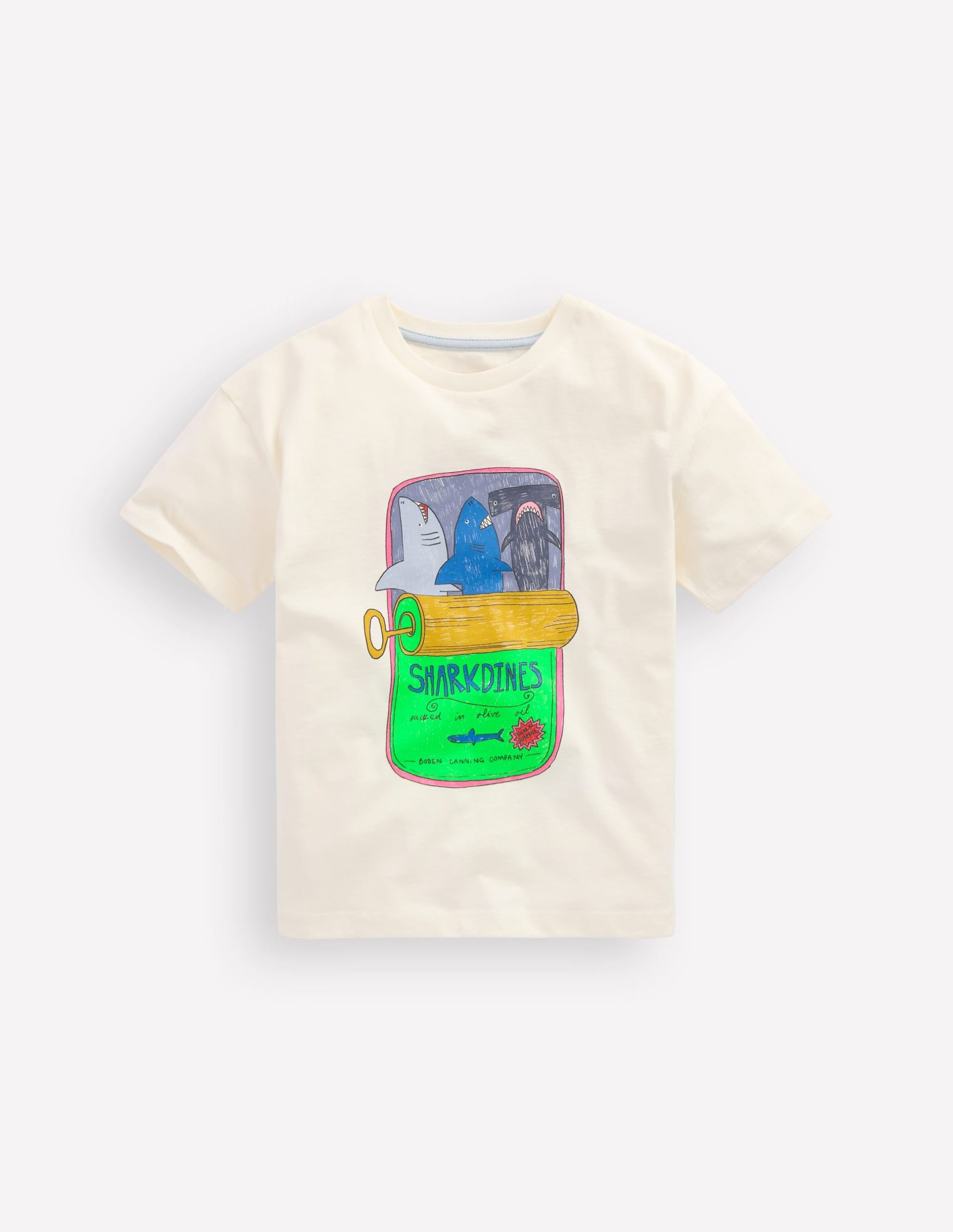 Relaxed Graphic T-shirt-Parchament Sardine Can
