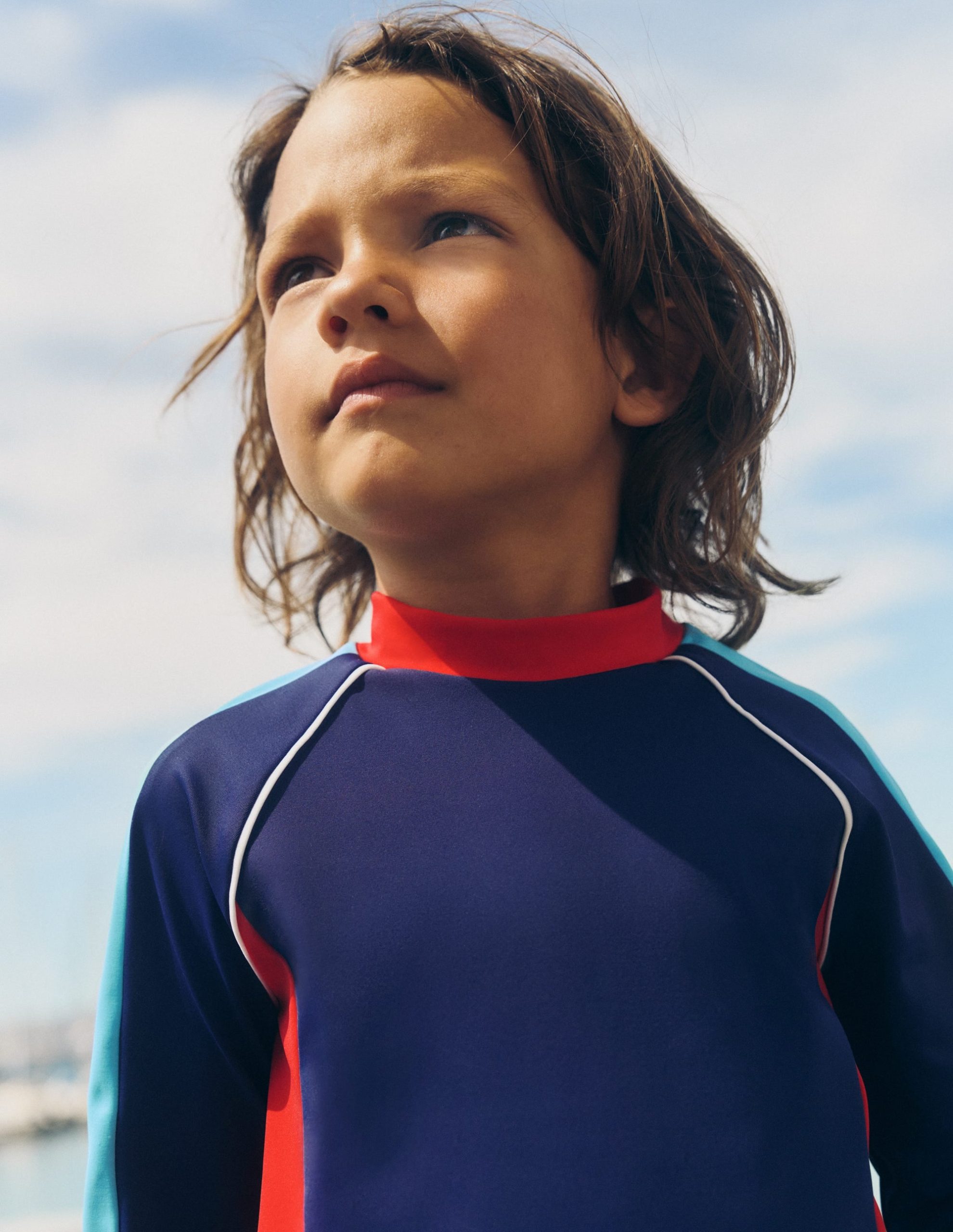 Colour Block Rash Vest-Mazarine Blue - Image 4
