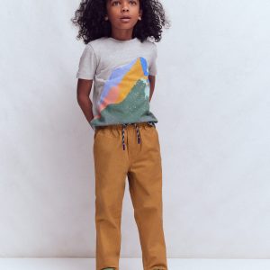 Slim Pull-on Pants-Butterscotch Brown