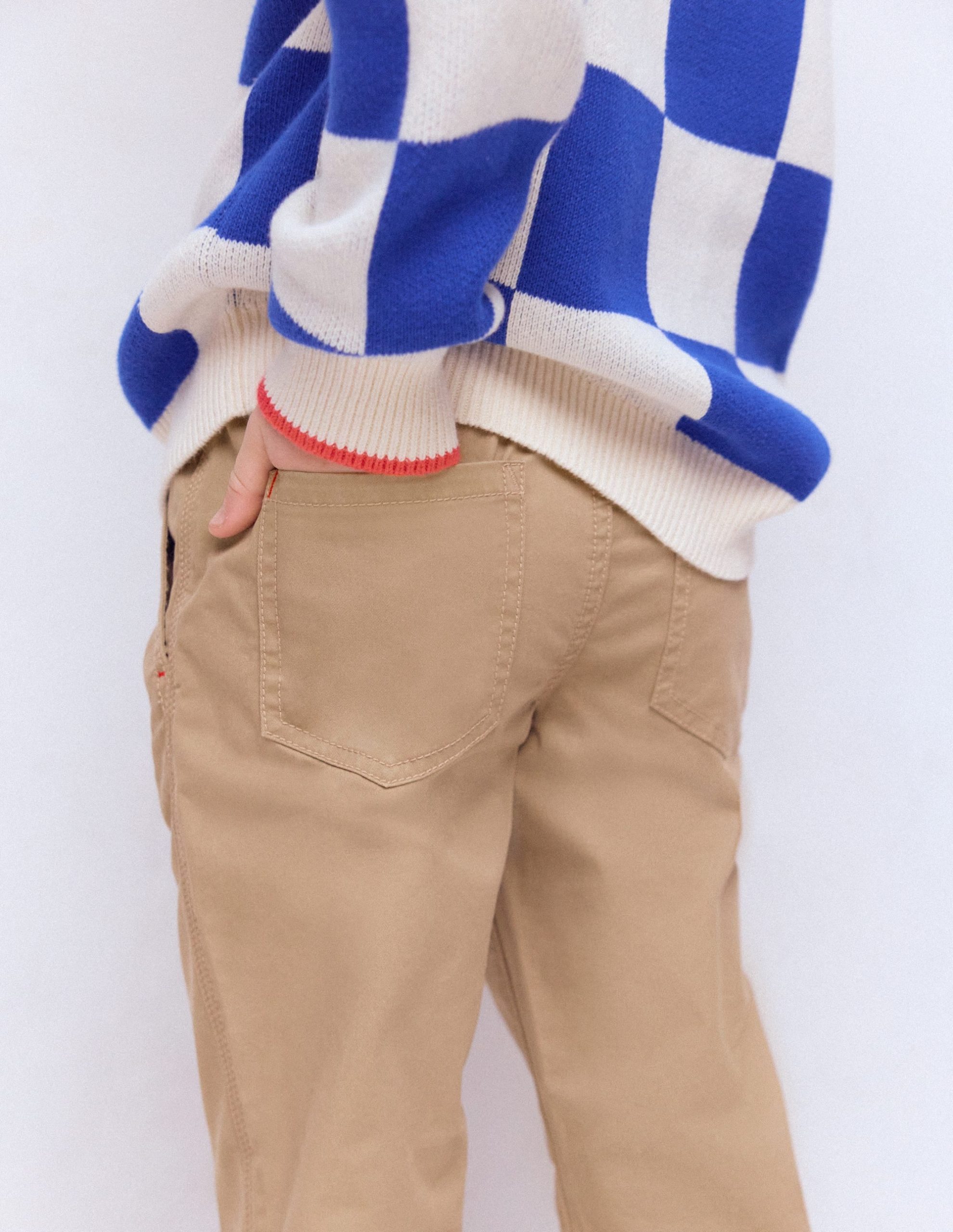Slim Pull-on Pants-Greige - Image 3