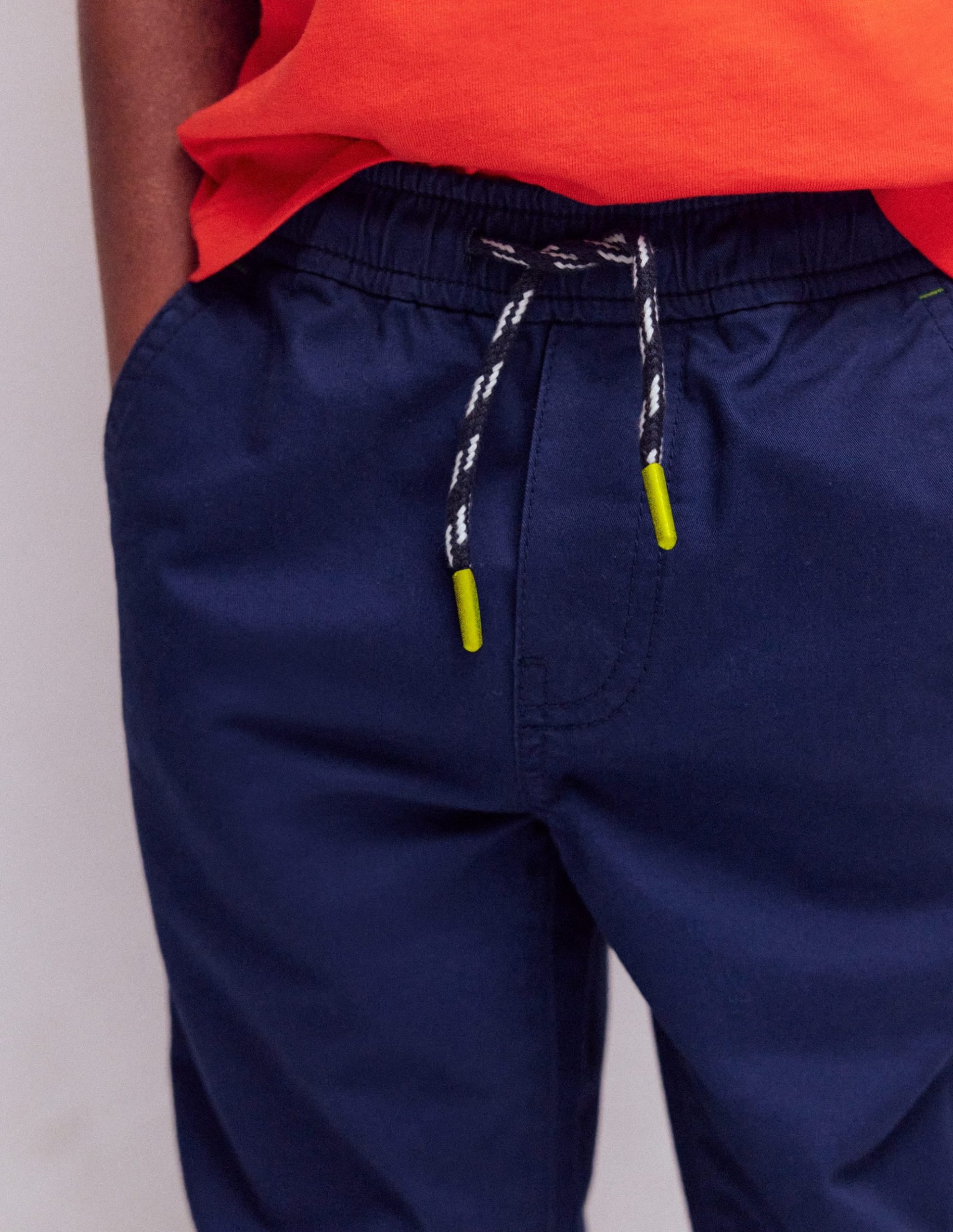Slim Pull-on Pants-College Navy - Image 2