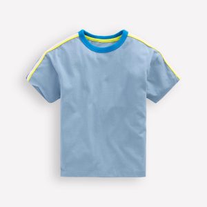 Relaxed Rainbow Tape T-shirt-Regatta Blue