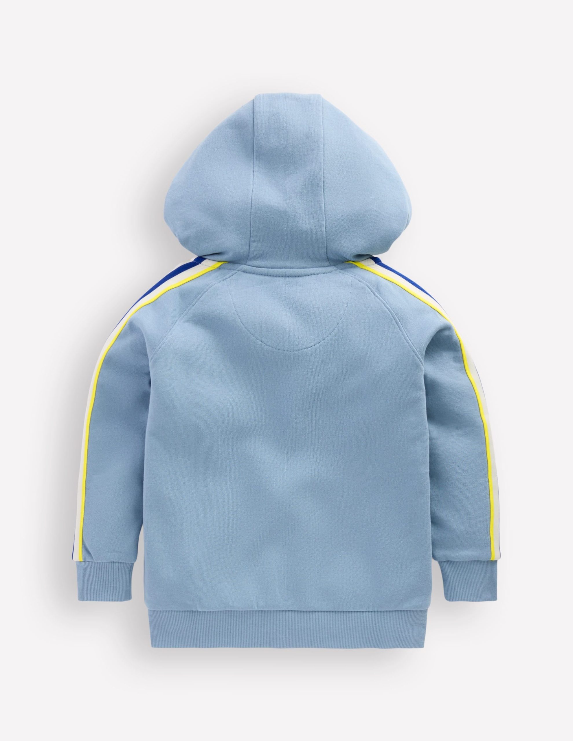 Tape Detail Zip-through Hoody-French Blue - Image 3