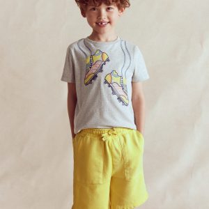 Garment Dye Sweatshorts-Sherbet Lime Yellow