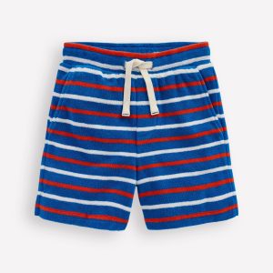 Towelling Shorts-Blue Stripe