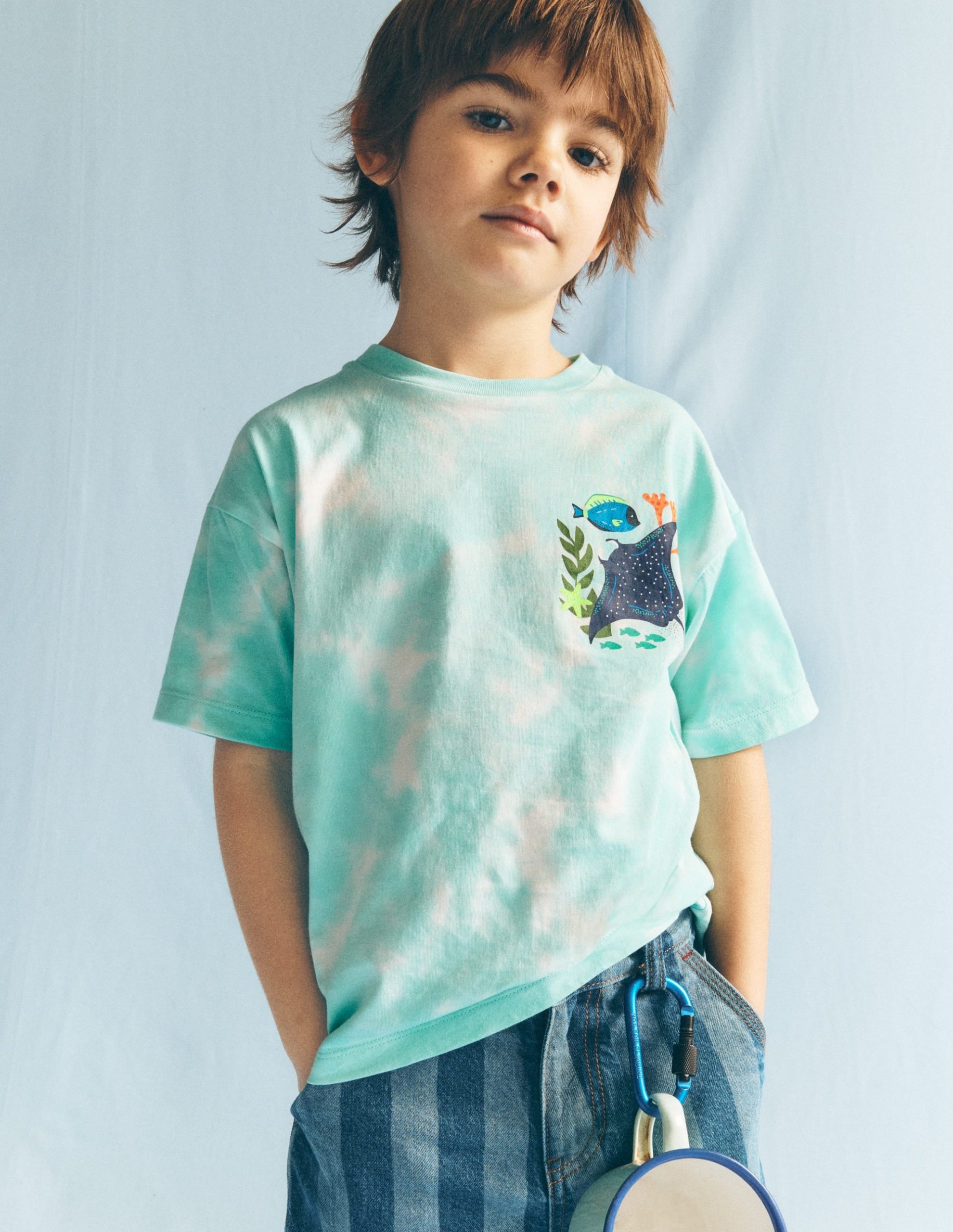 Front & Back Graphic T-shirt-Tie Dye Coral Reef - Image 6