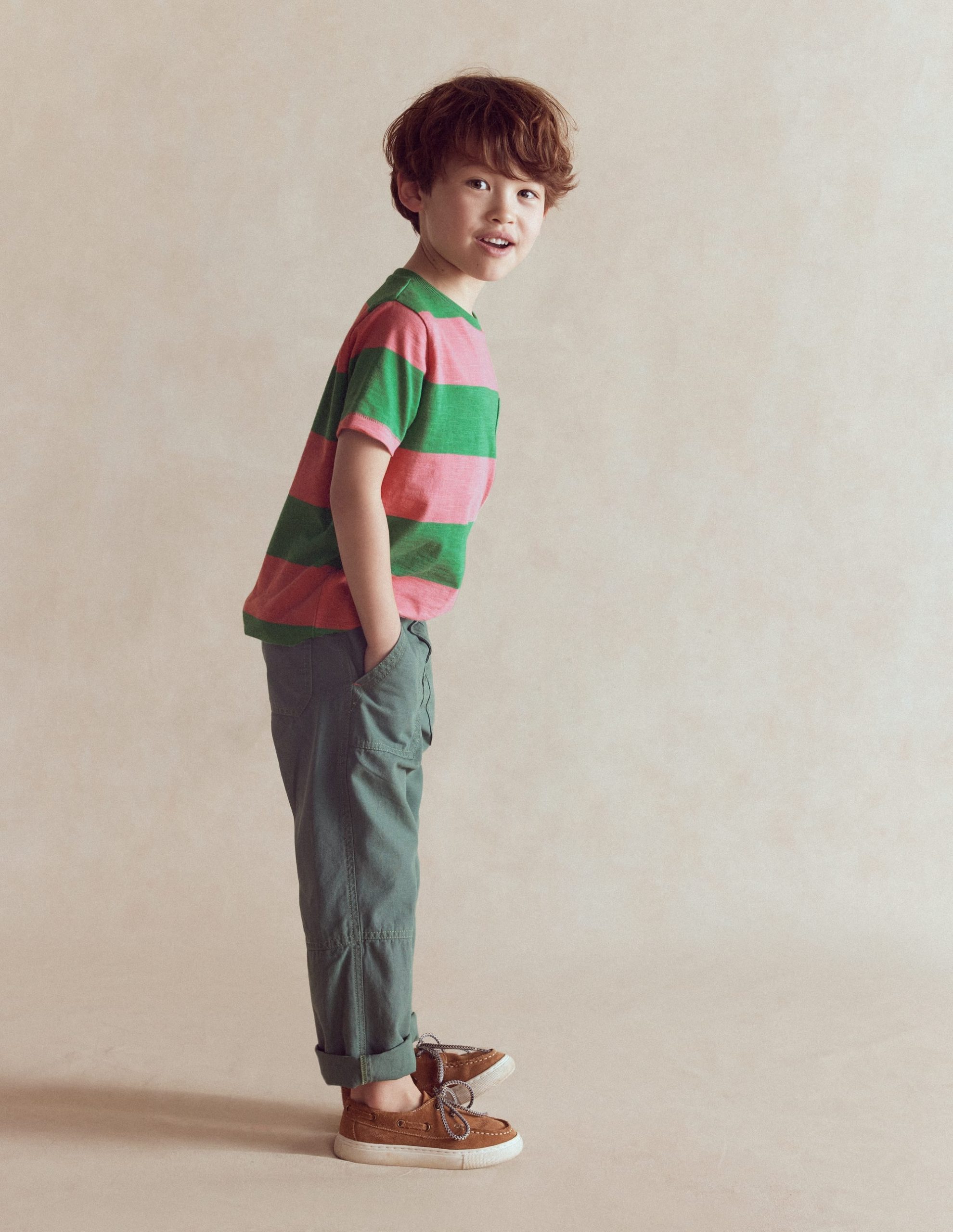 Everyday Short Sleeve T-Shirt-Shamrock Green/Chintz Pink - Image 2