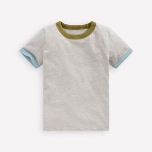 Ringer T-shirt-Grey Marl