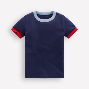 Ringer T-shirt-navy