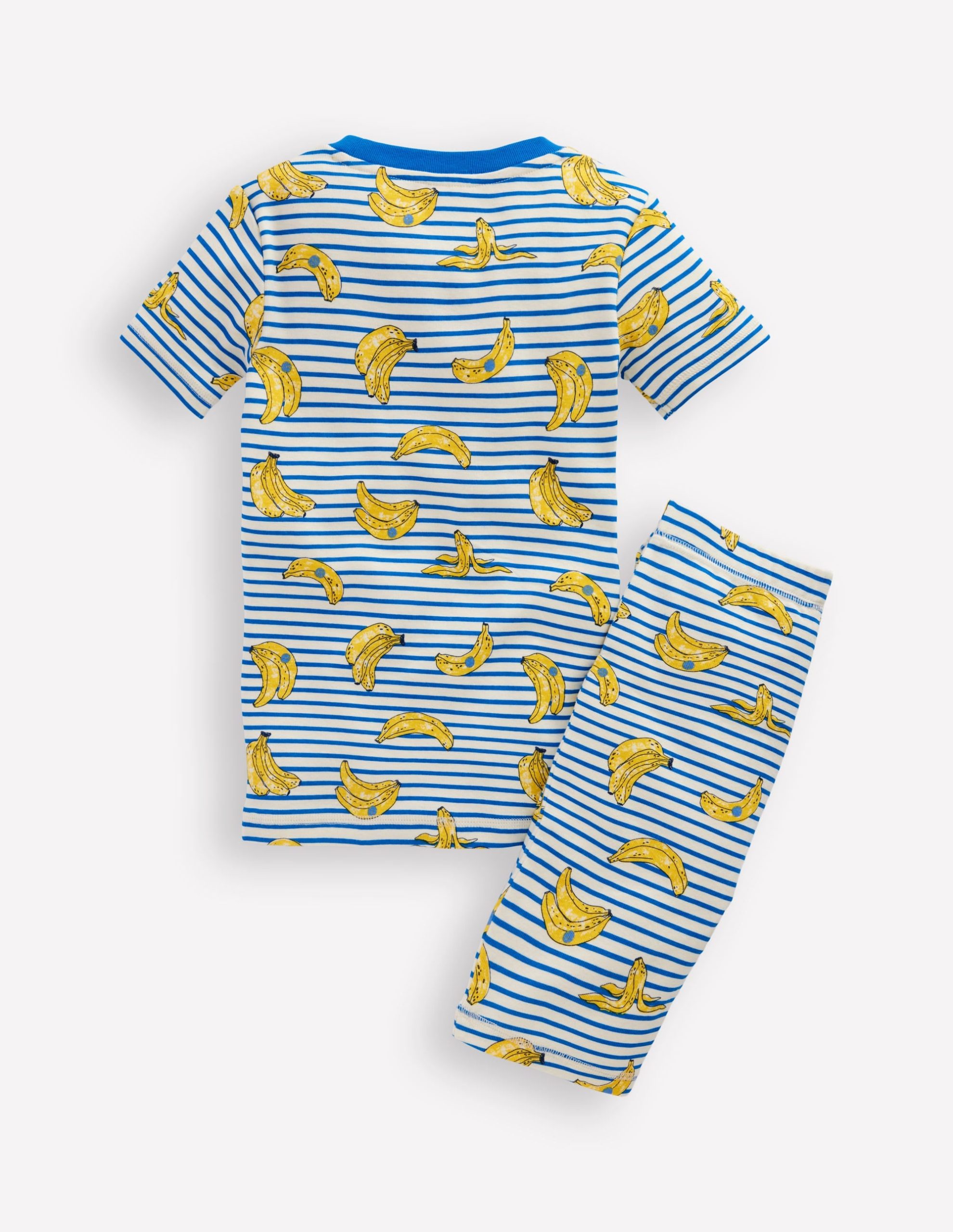 Snug Short John Pajamas-Multi Banana Stripe - Image 2