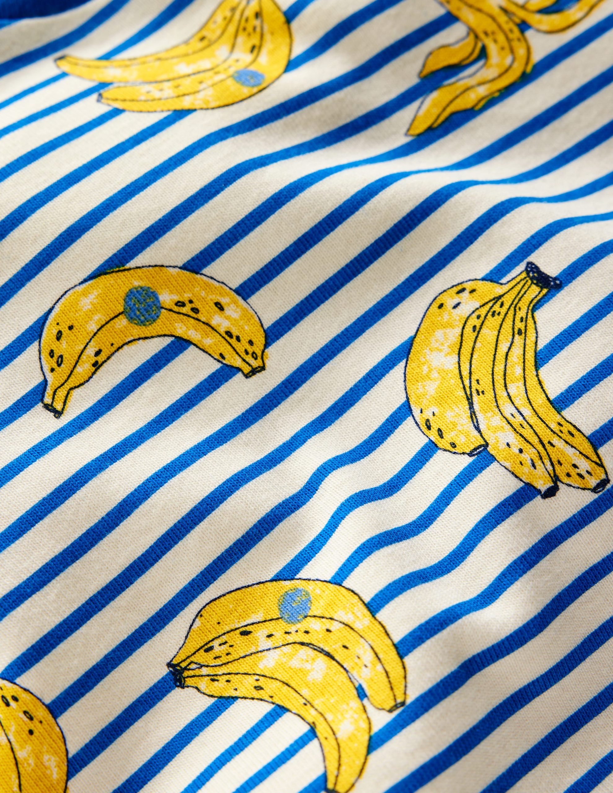 Snug Short John Pajamas-Multi Banana Stripe - Image 3
