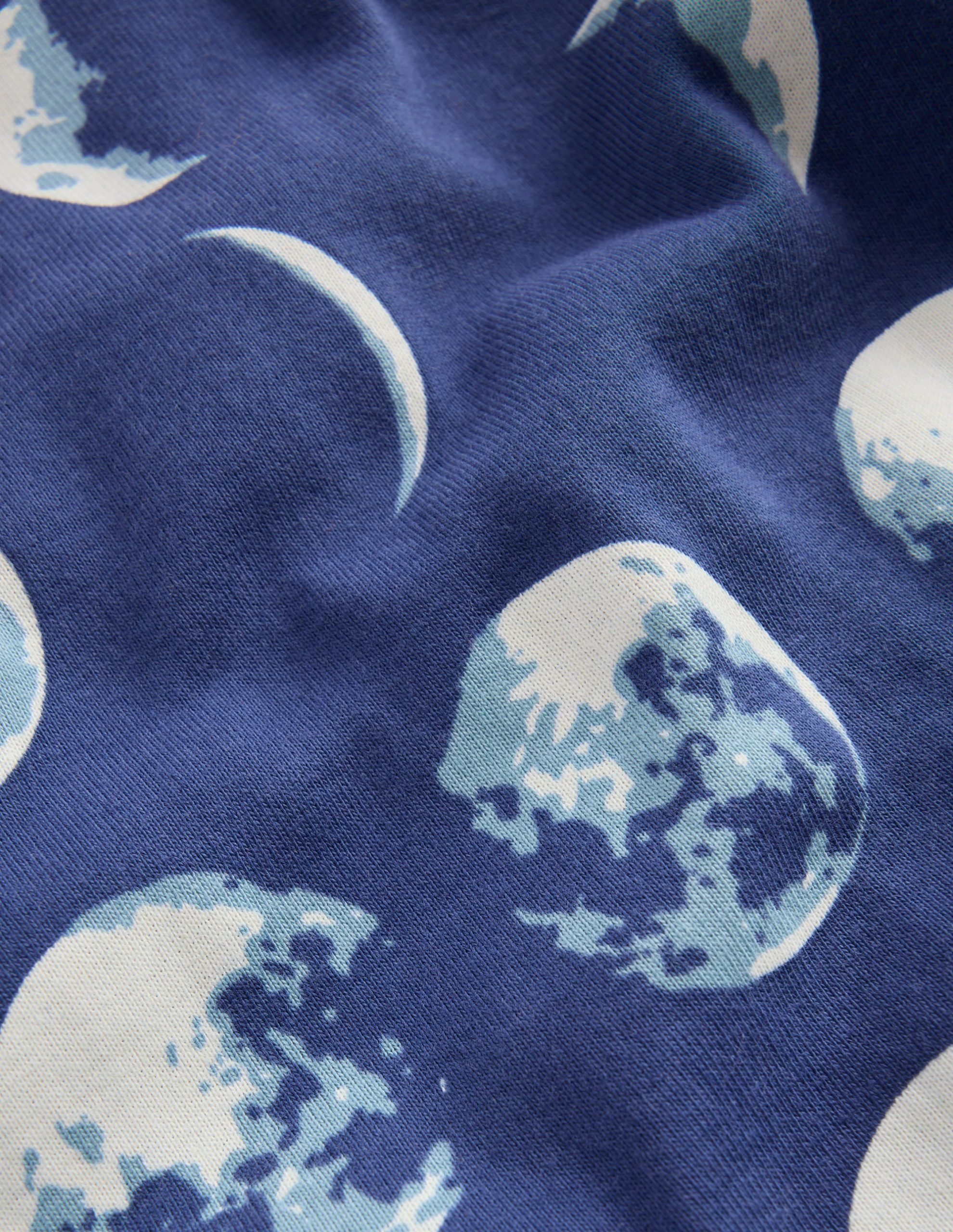 Snug Short John Glow Pyjamas-Navy Moon Phases - Image 3