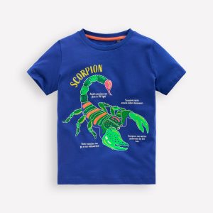 Glow-In-The-Dark T-shirt-Bright Blue Scorpion