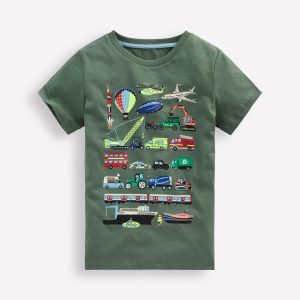 Glow-In-The-Dark T-shirt-Bottle Green Transport