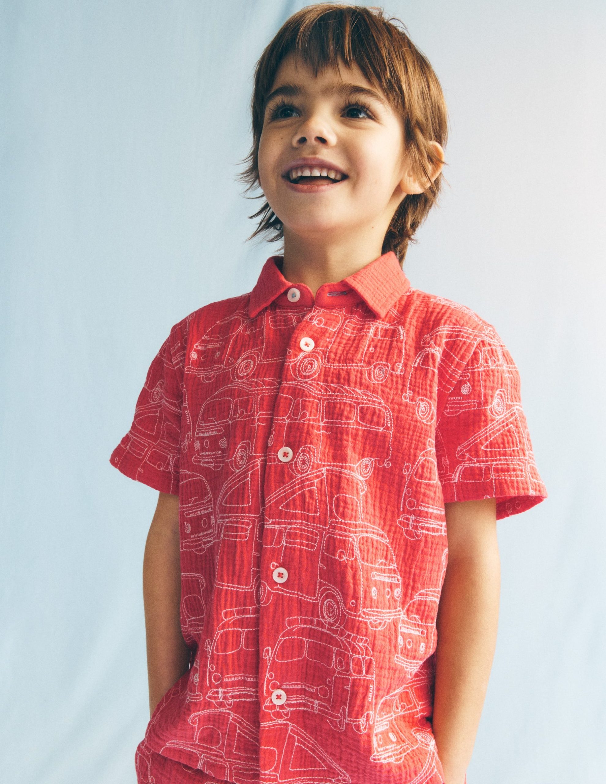 Double Cloth Shirt-Cayenne Embroidery - Image 4