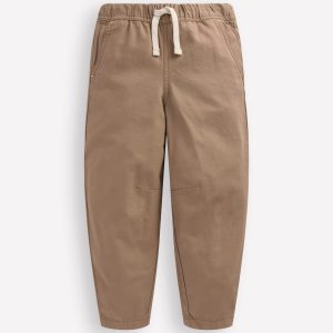 Pull-on Relaxed Pants-Greige
