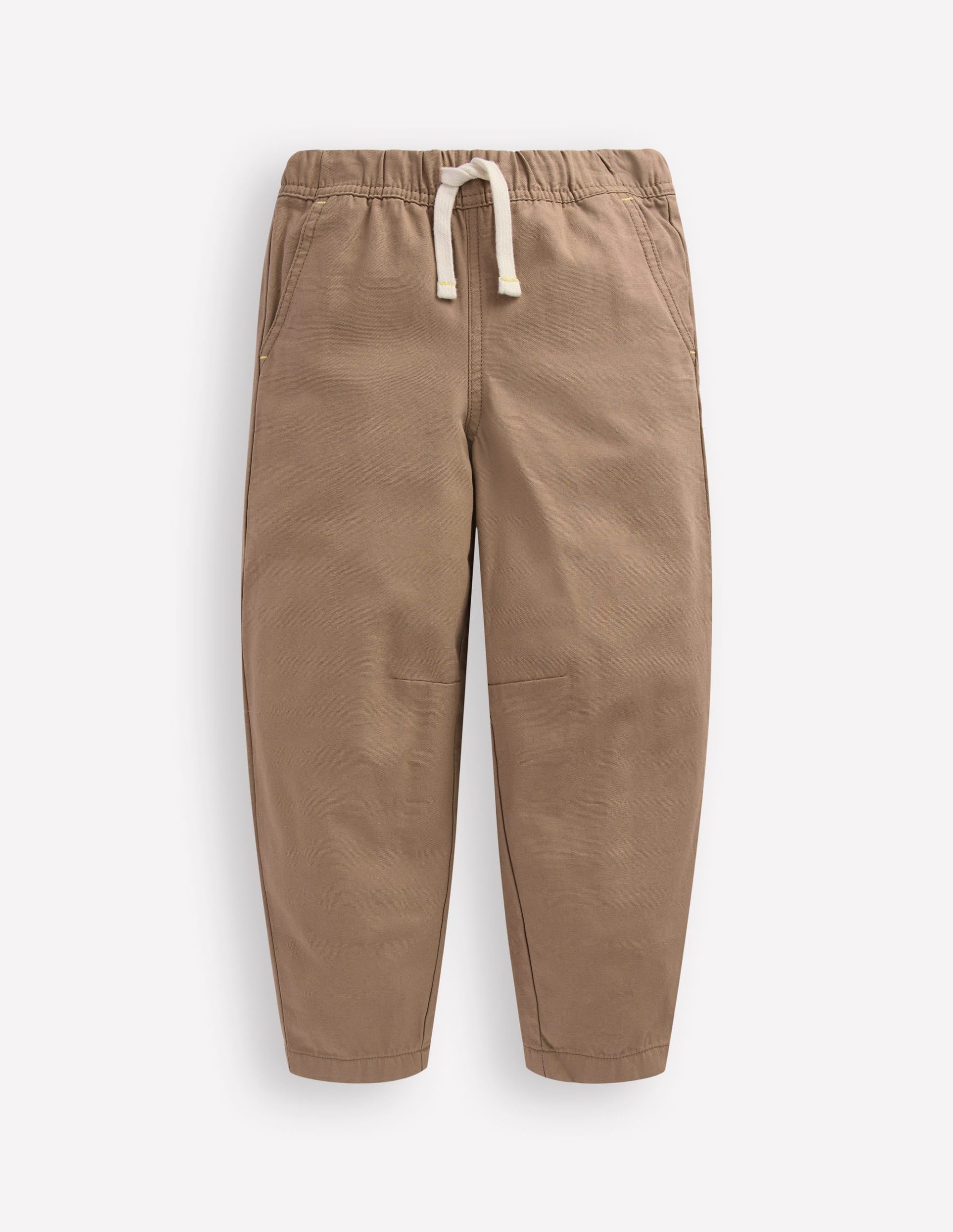 Pull-on Relaxed Pants-Greige
