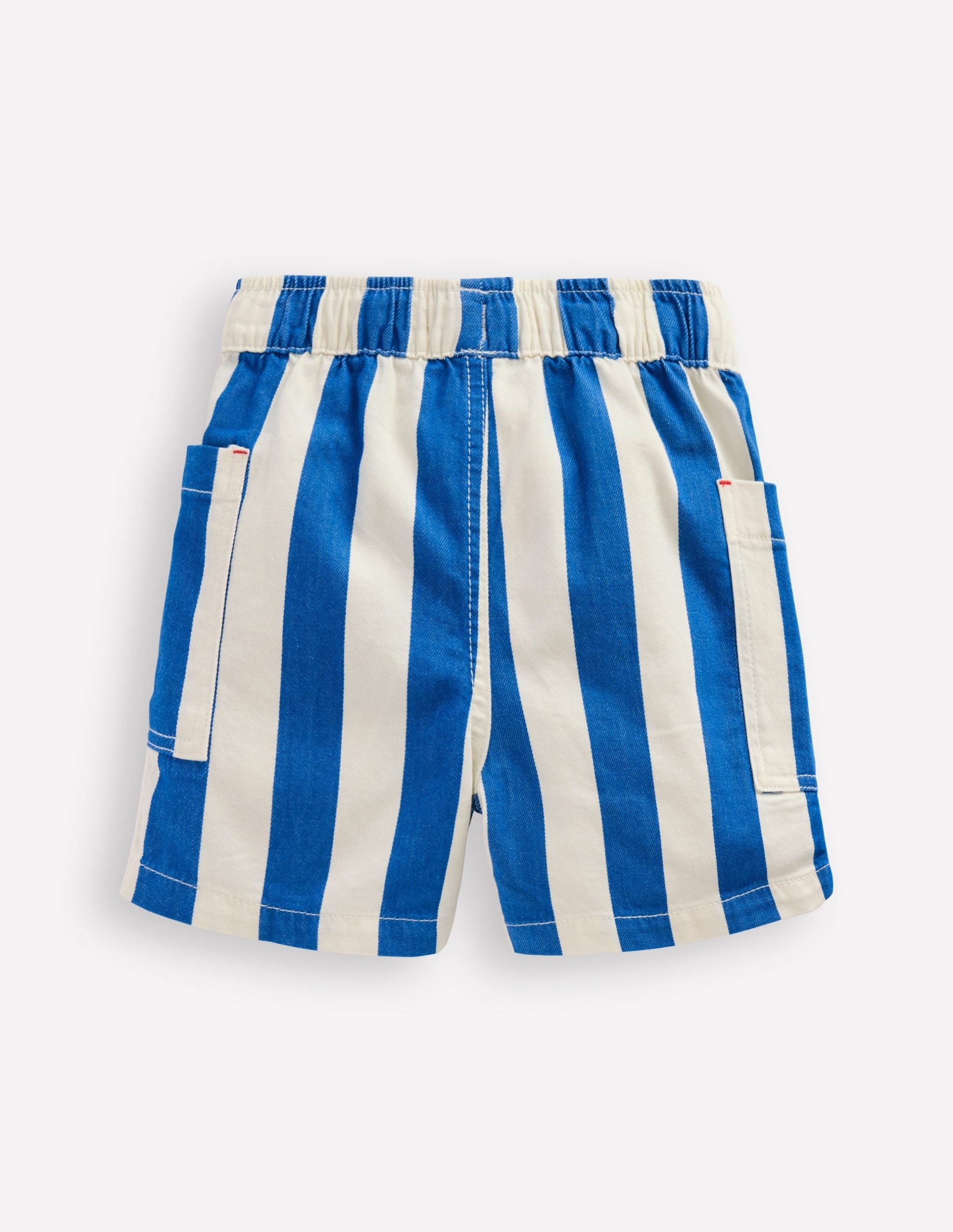 Cotton Pocket Shorts-Blue Stripe - Image 2