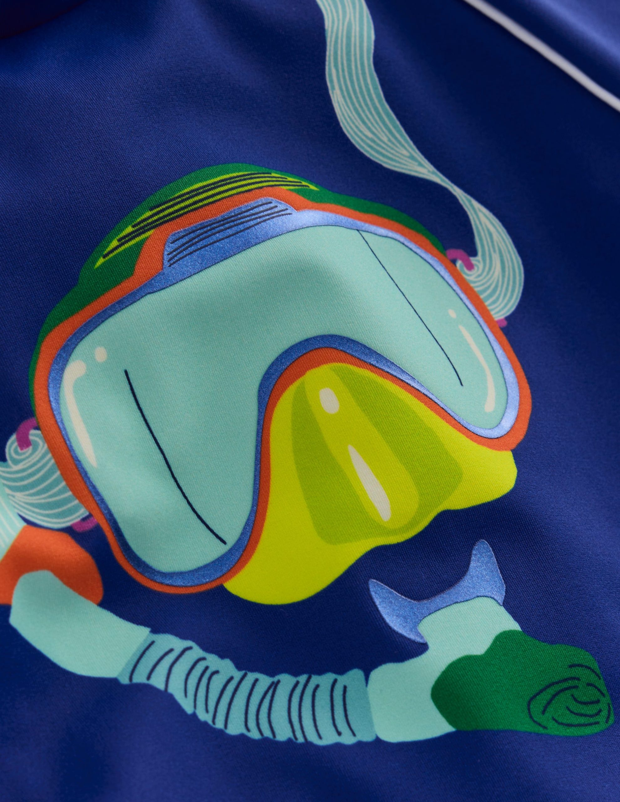Sun Safe Fun Rash Vest-Sapphire Blue Snorkelling - Image 3
