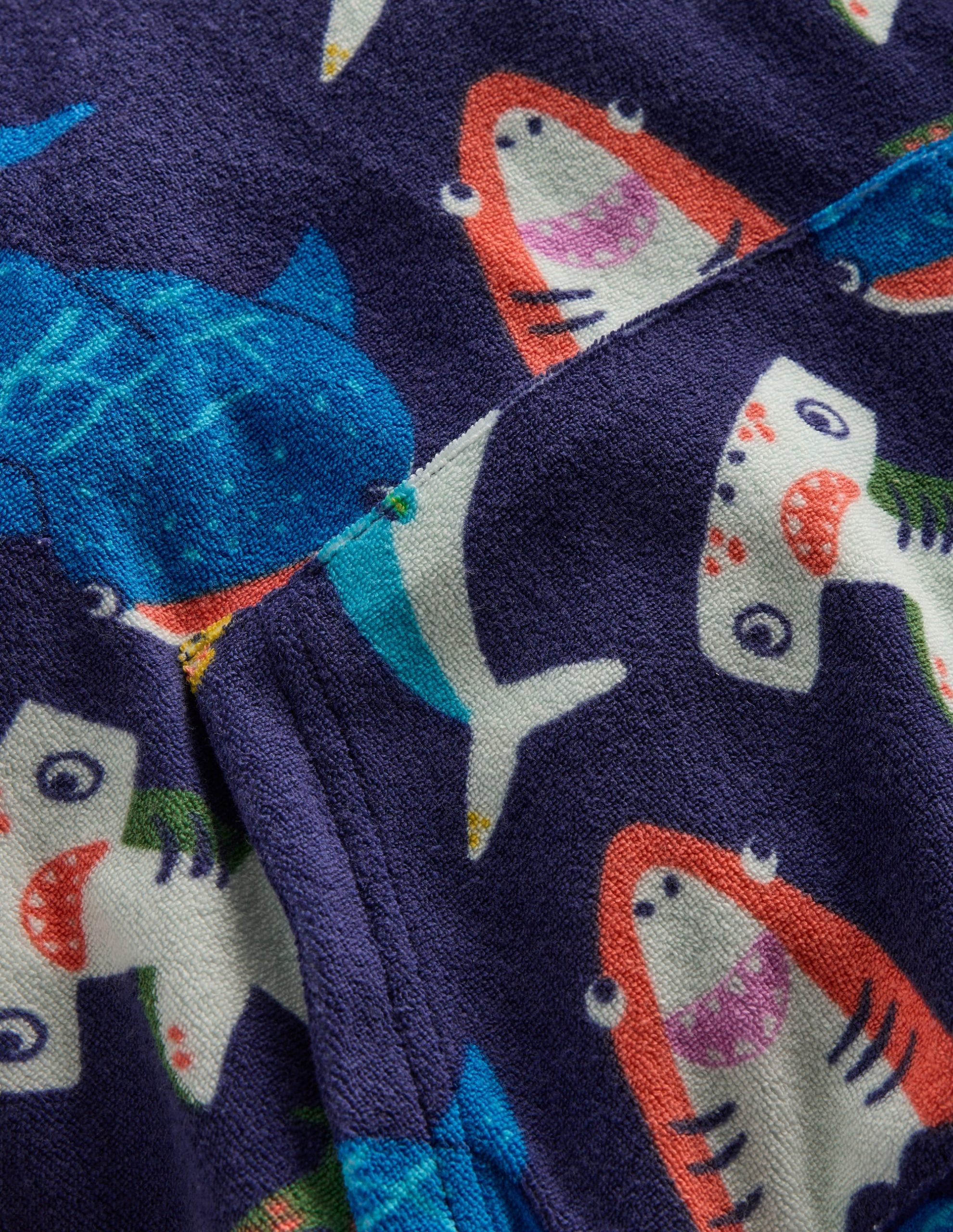 Towelling Pop-over Hoody-College Navy Sharks - Image 3