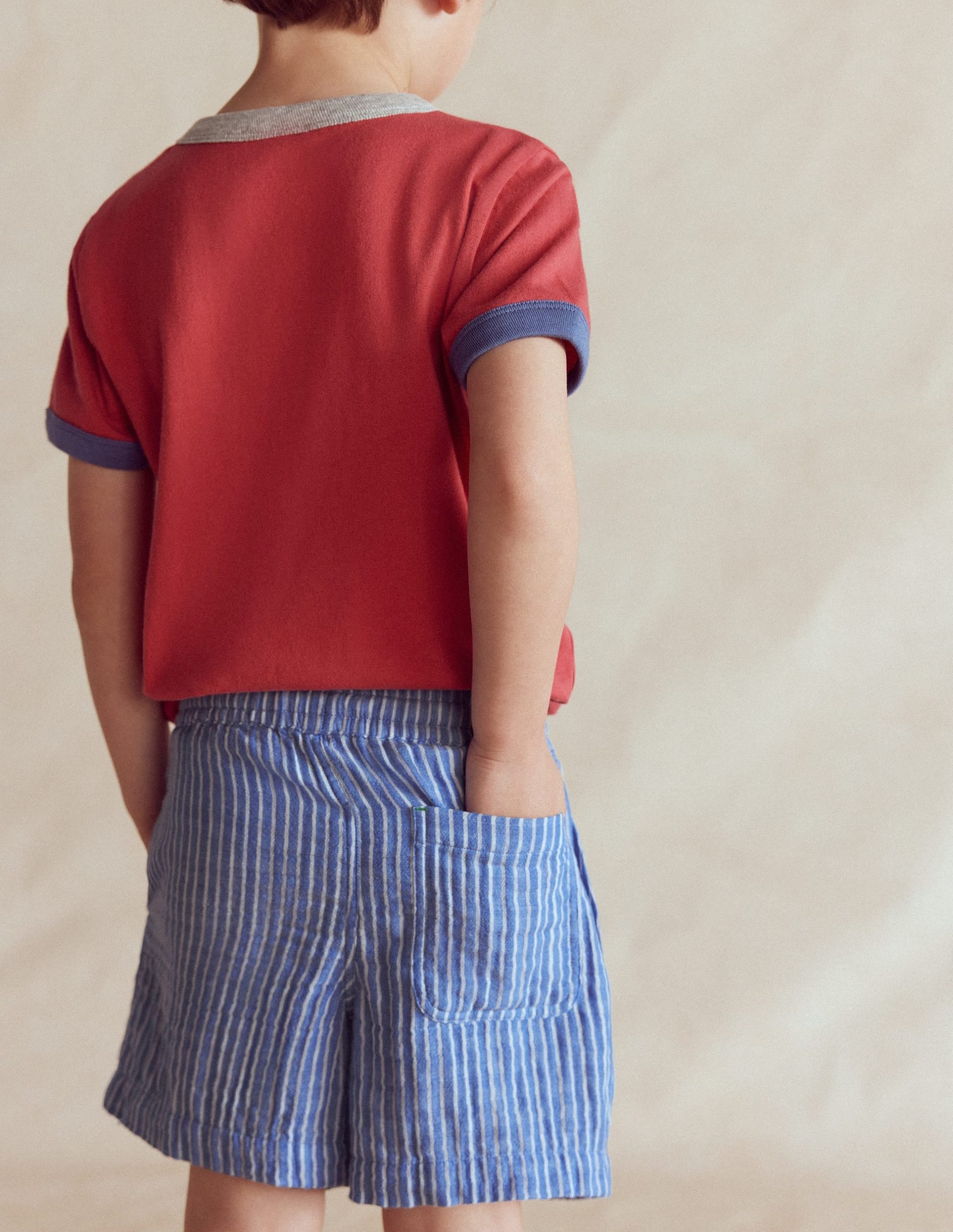 Double Cloth Shorts-Ticking Stripe - Image 2