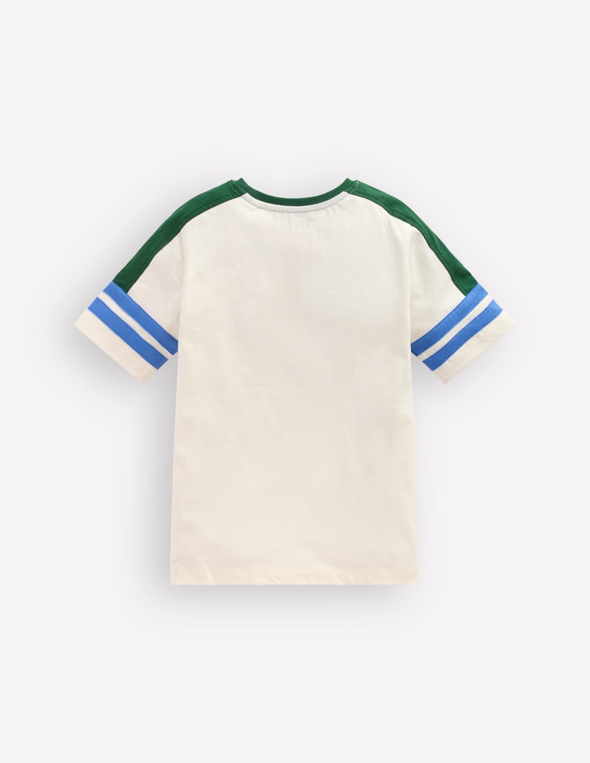 Short Sleeve Colourblock Tee-COCONUT MILK COLOURBLOCK - Image 2