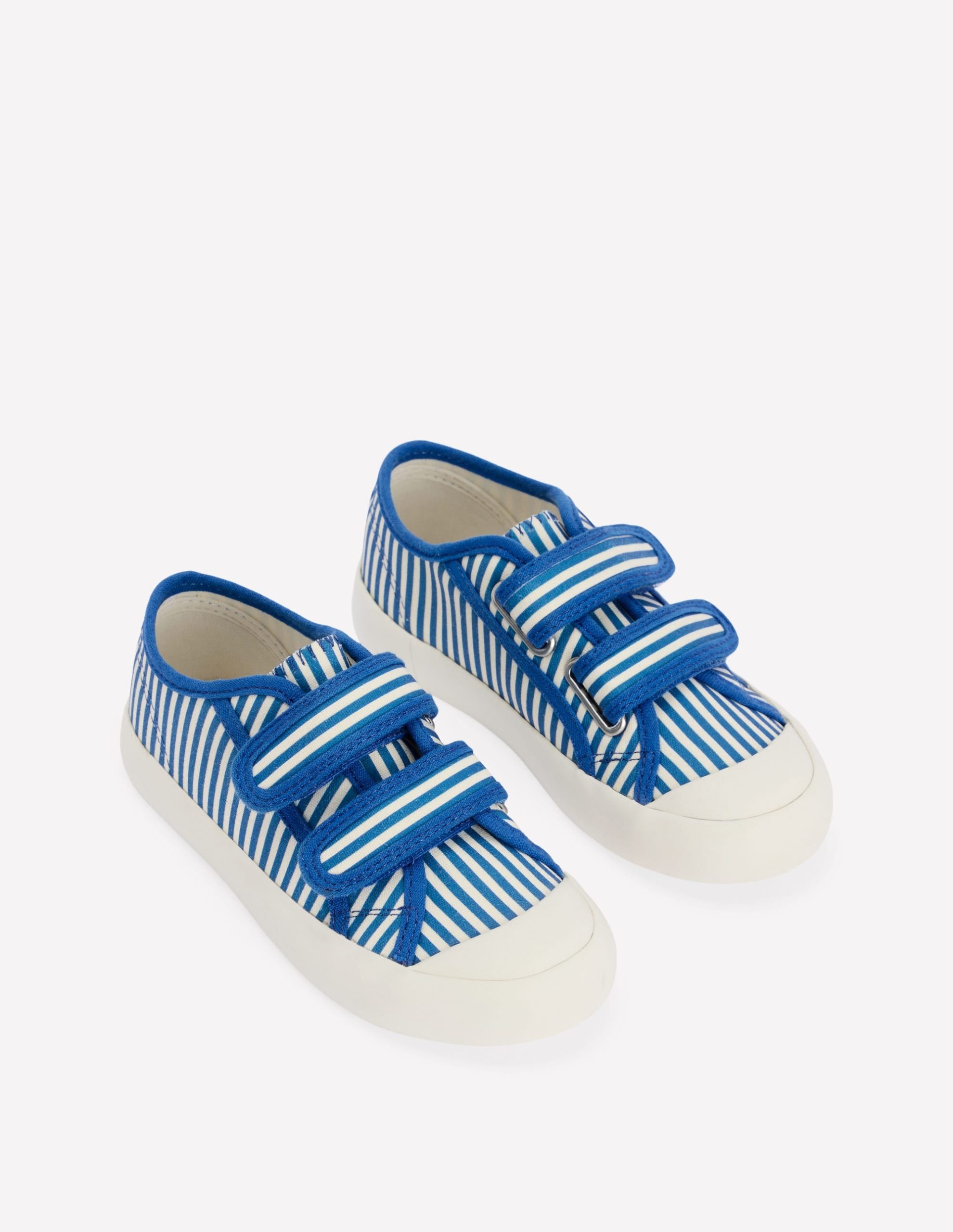 Canvas Sneakers-Blue Ticking Stripe - Image 2