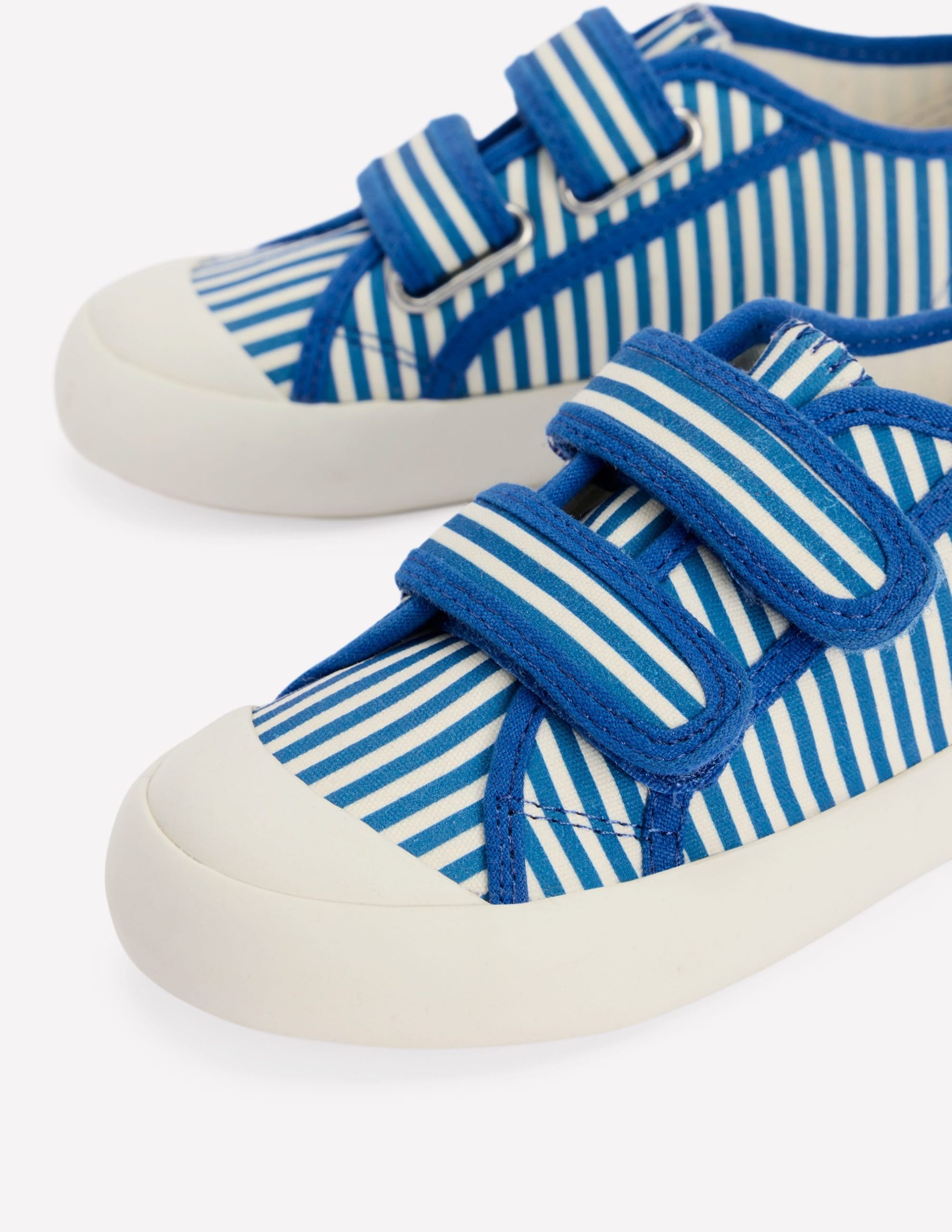 Canvas Sneakers-Blue Ticking Stripe - Image 3